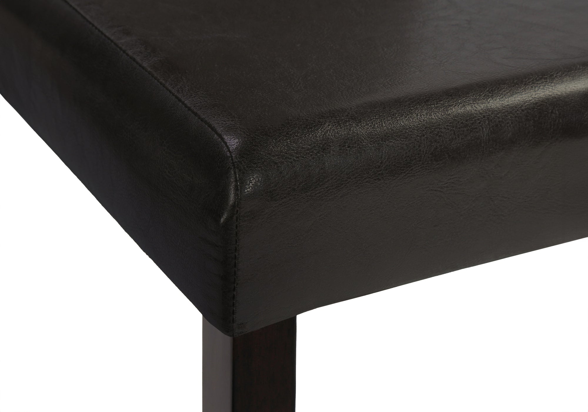 DINING CHAIR - 2PCS / 36"H ESPRESSO / DARK BROWN PU # I 1303