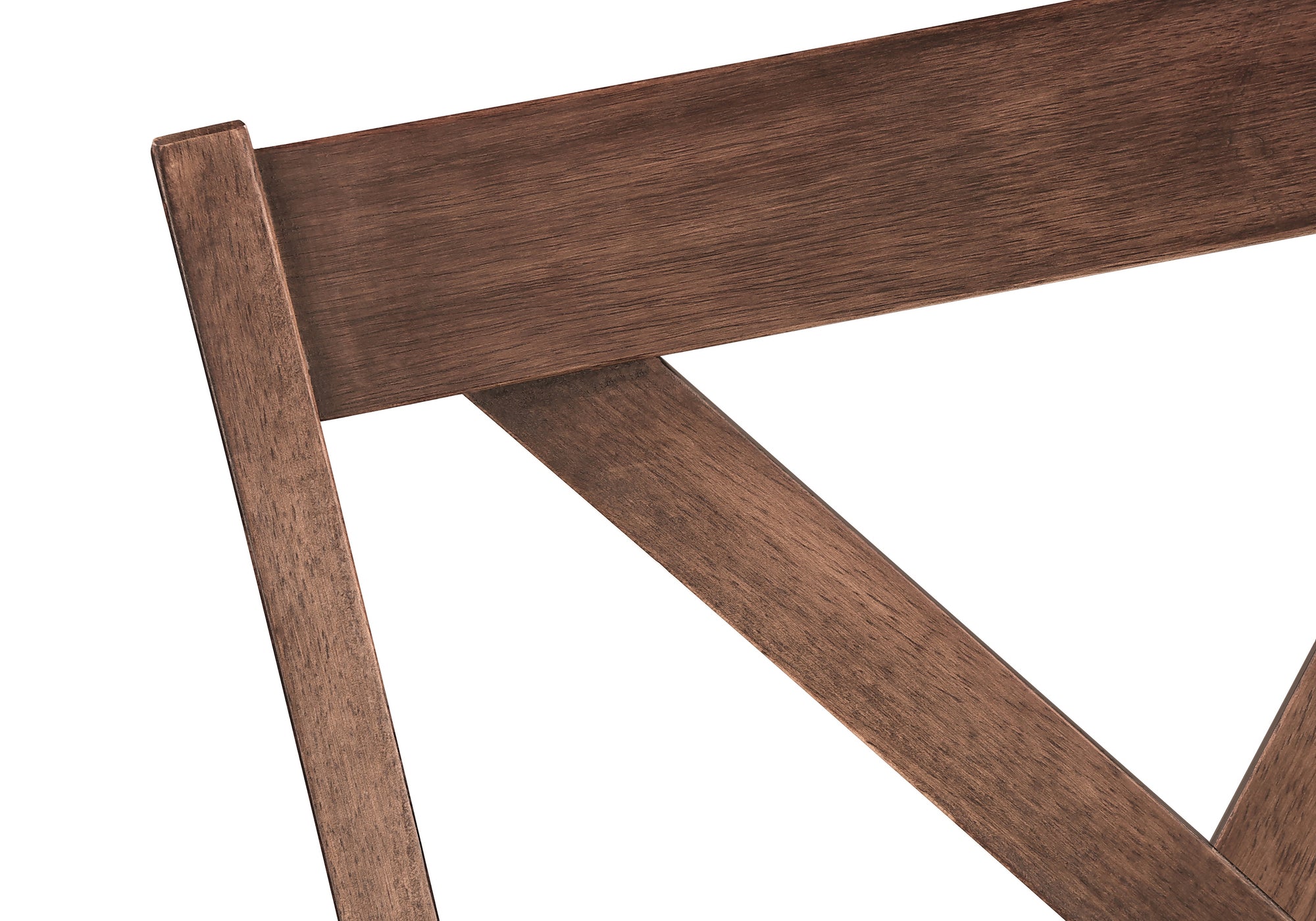 DINING CHAIR - 2PCS / 40"H BROWN WALNUT / BEIGE FABRIC # I 1311