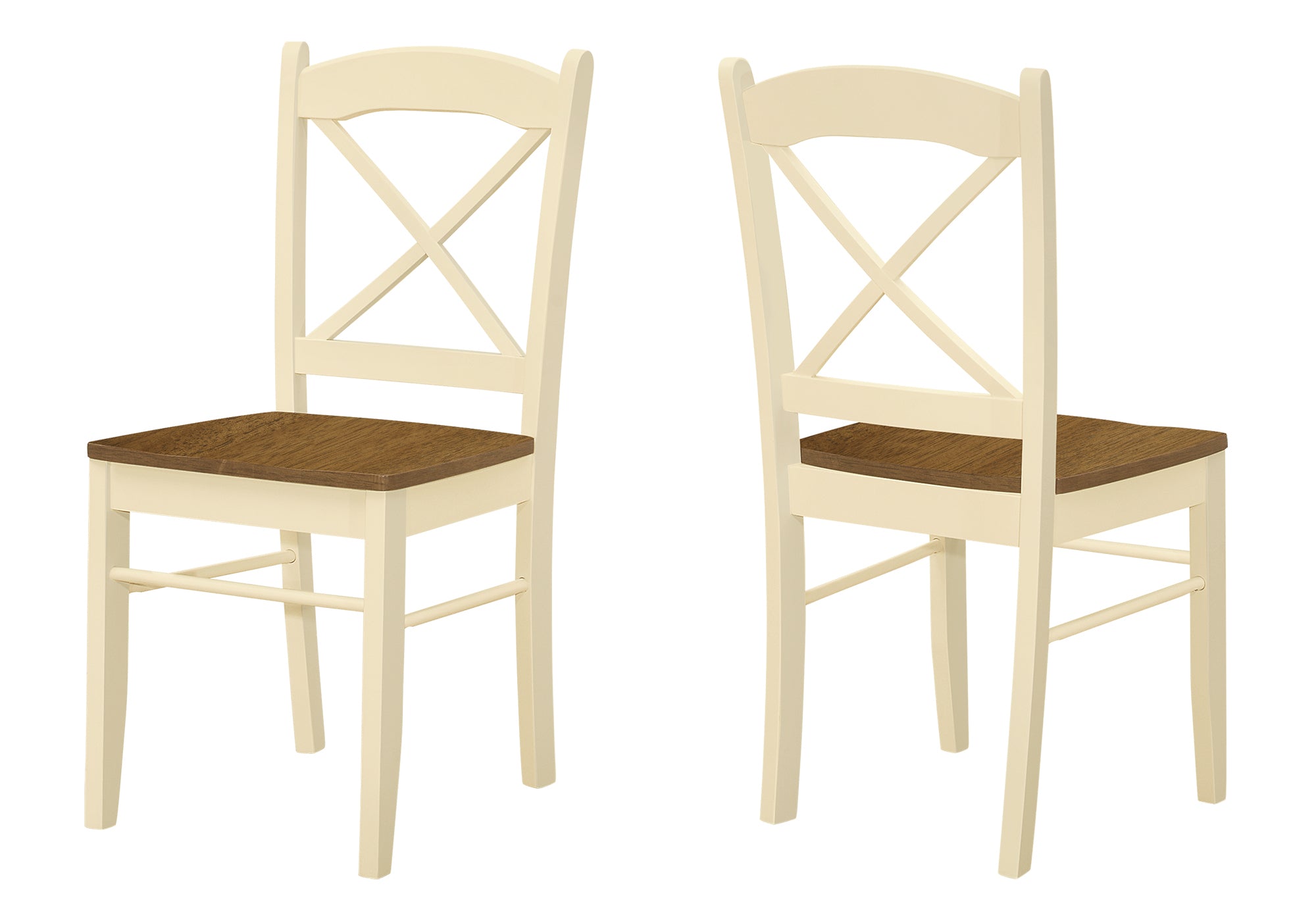 DINING CHAIR - 2PCS / 36"H CREAM / OAK # I 1325