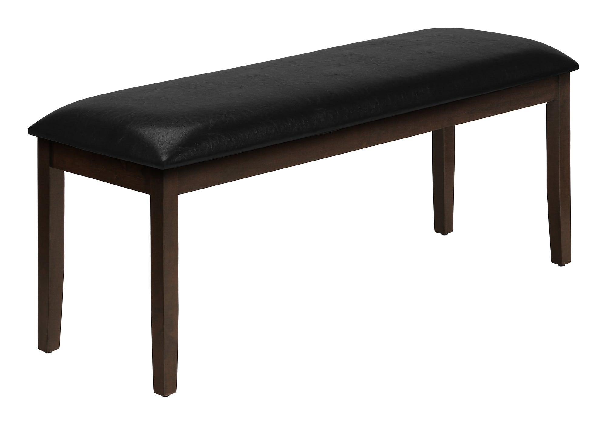 BENCH - 48"L / ESPRESSO / BLACK PU SEAT # I 1334