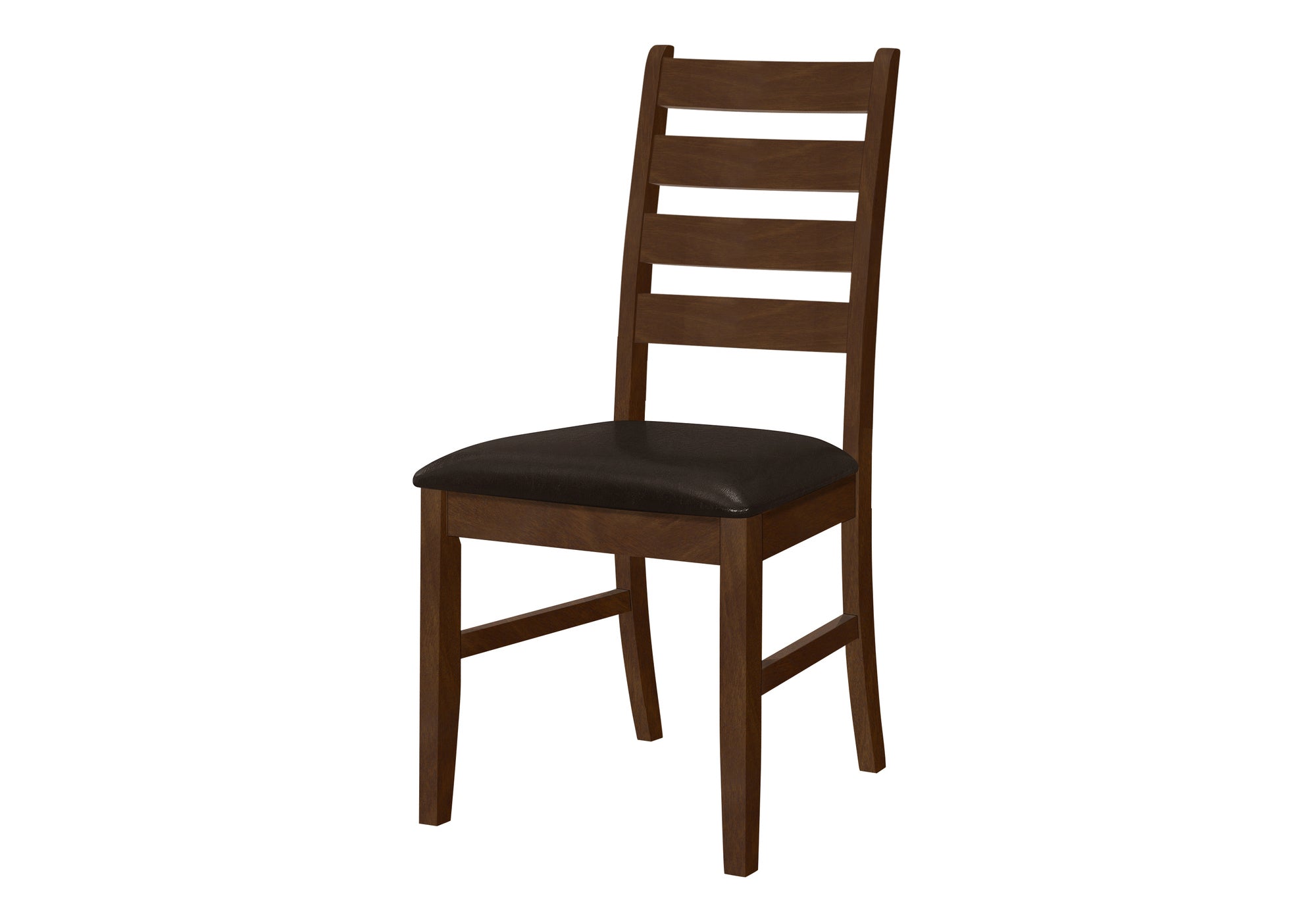 DINING CHAIR - 2PCS / 37"H BROWN / DARK BROWN PU SEAT # I 1372