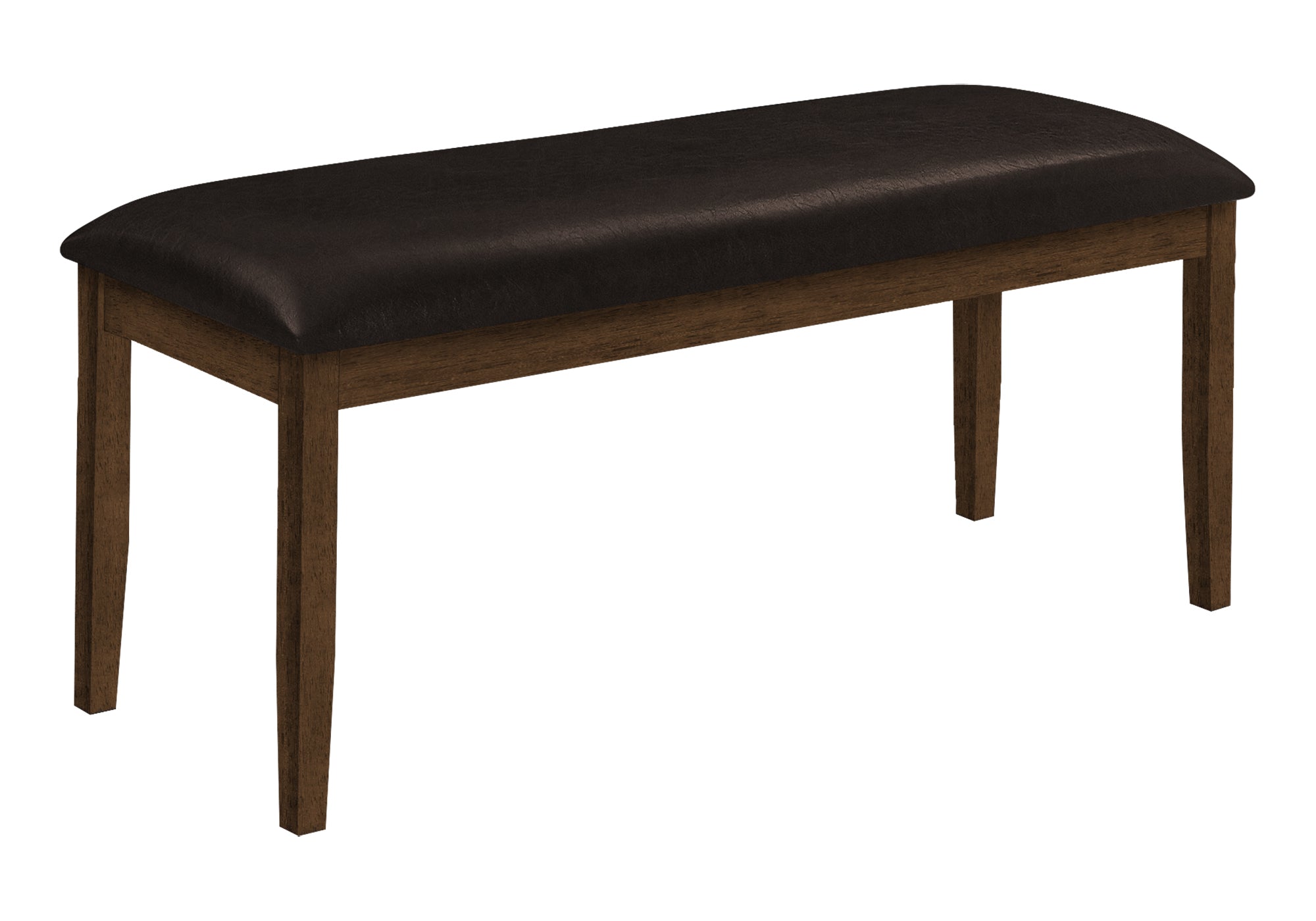 BENCH - 48"L / BROWN / DARK BROWN PU SEAT # I 1373