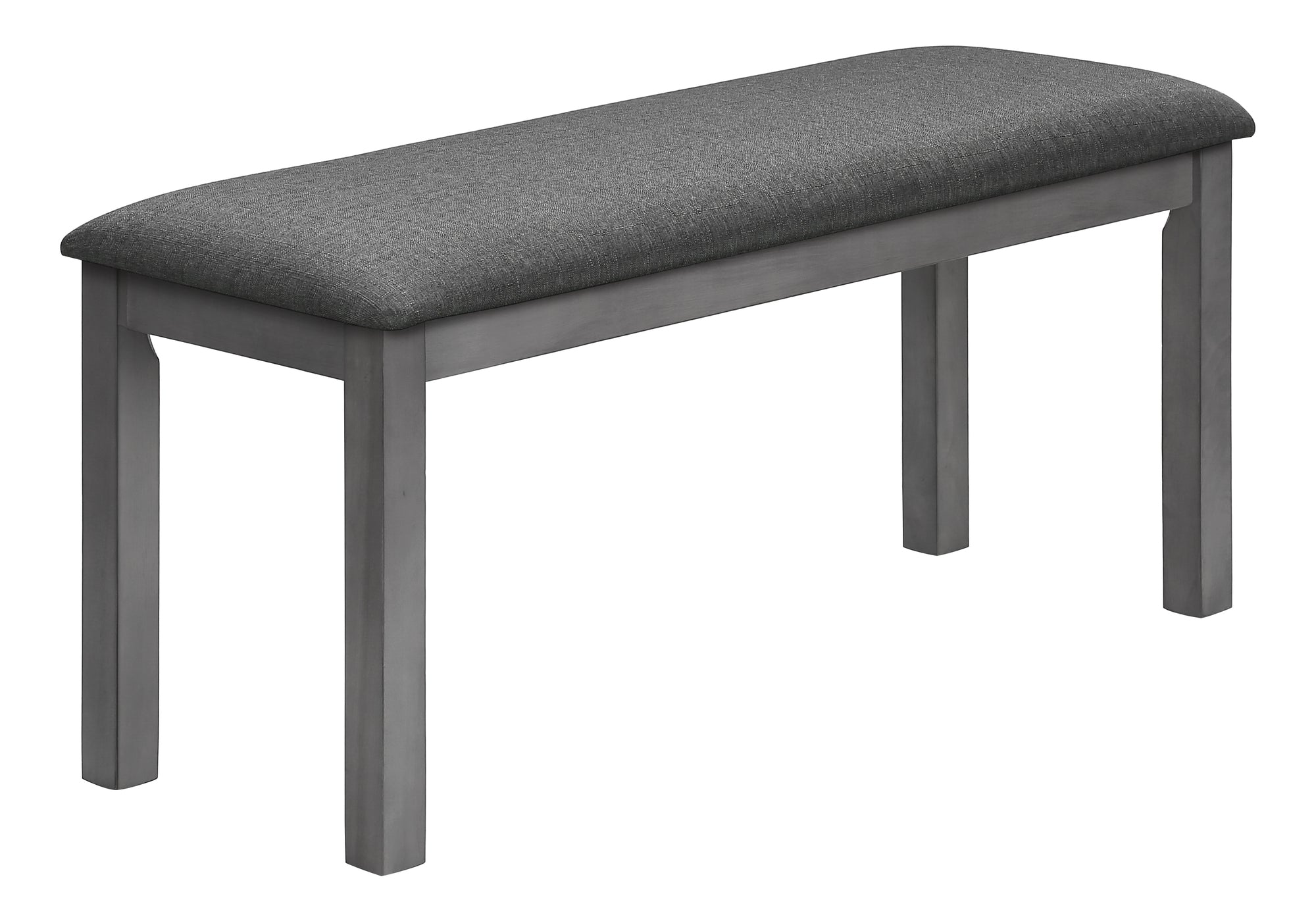 BENCH - 42"L / WASHED GREY / DARK GREY FABRIC # I 1433