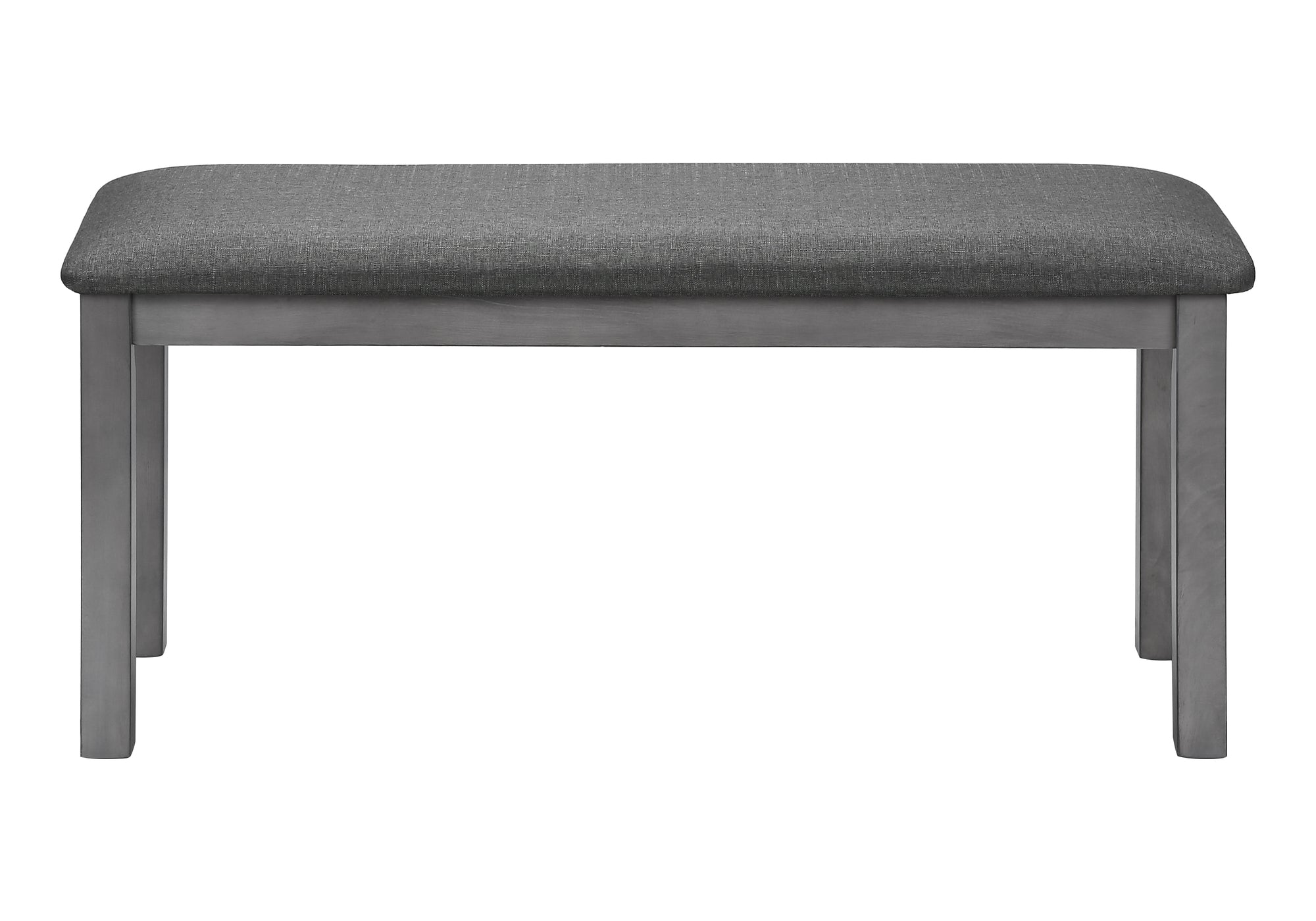 BENCH - 42"L / WASHED GREY / DARK GREY FABRIC # I 1433