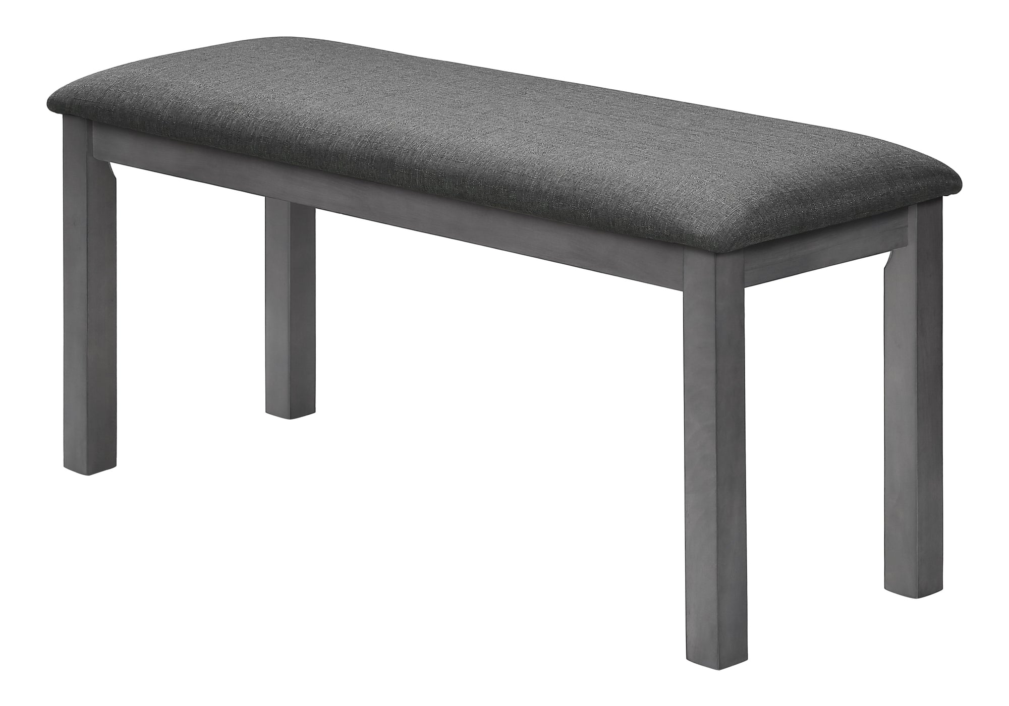 BENCH - 42"L / WASHED GREY / DARK GREY FABRIC # I 1433