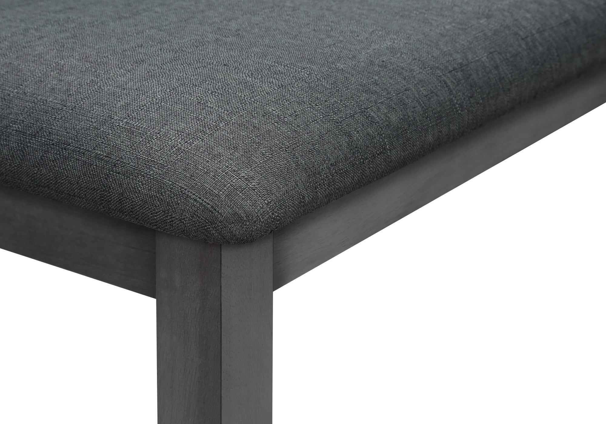 BENCH - 42"L / WASHED GREY / DARK GREY FABRIC # I 1433