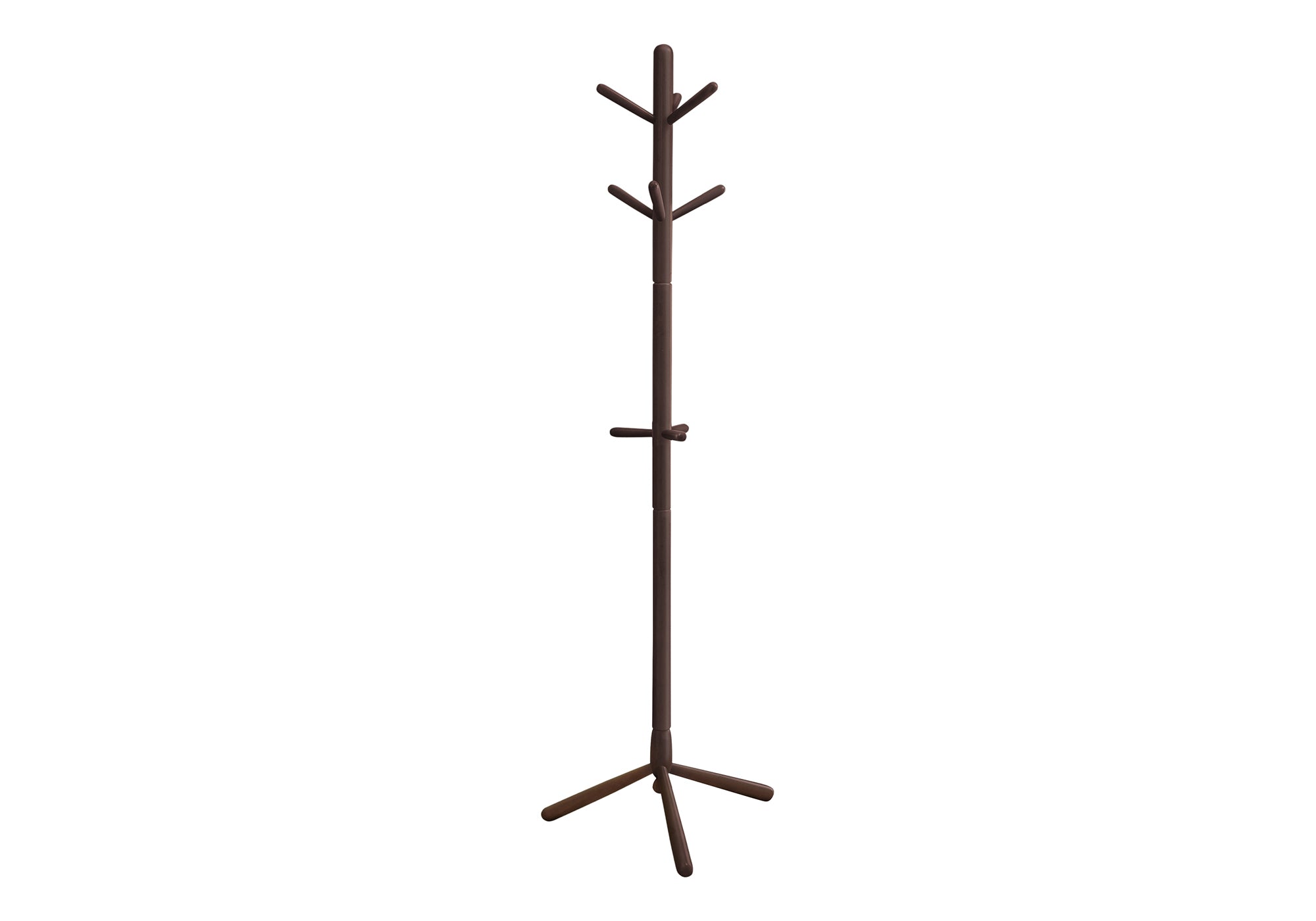 COAT RACK - 69"H / ESPRESSO WOOD CONTEMPORARY STYLE # I 2004