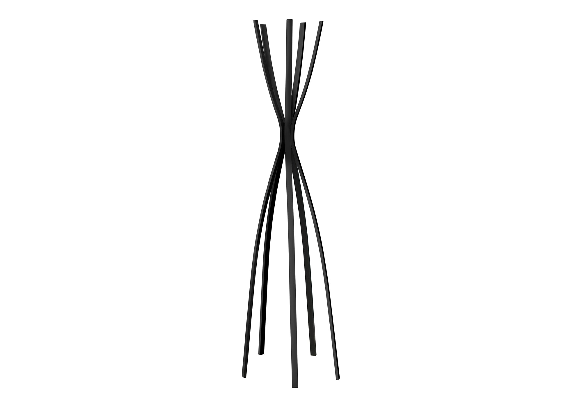 COAT RACK - 72"H / SATIN BLACK METAL CONTEMPORARY STYLE # I 2017