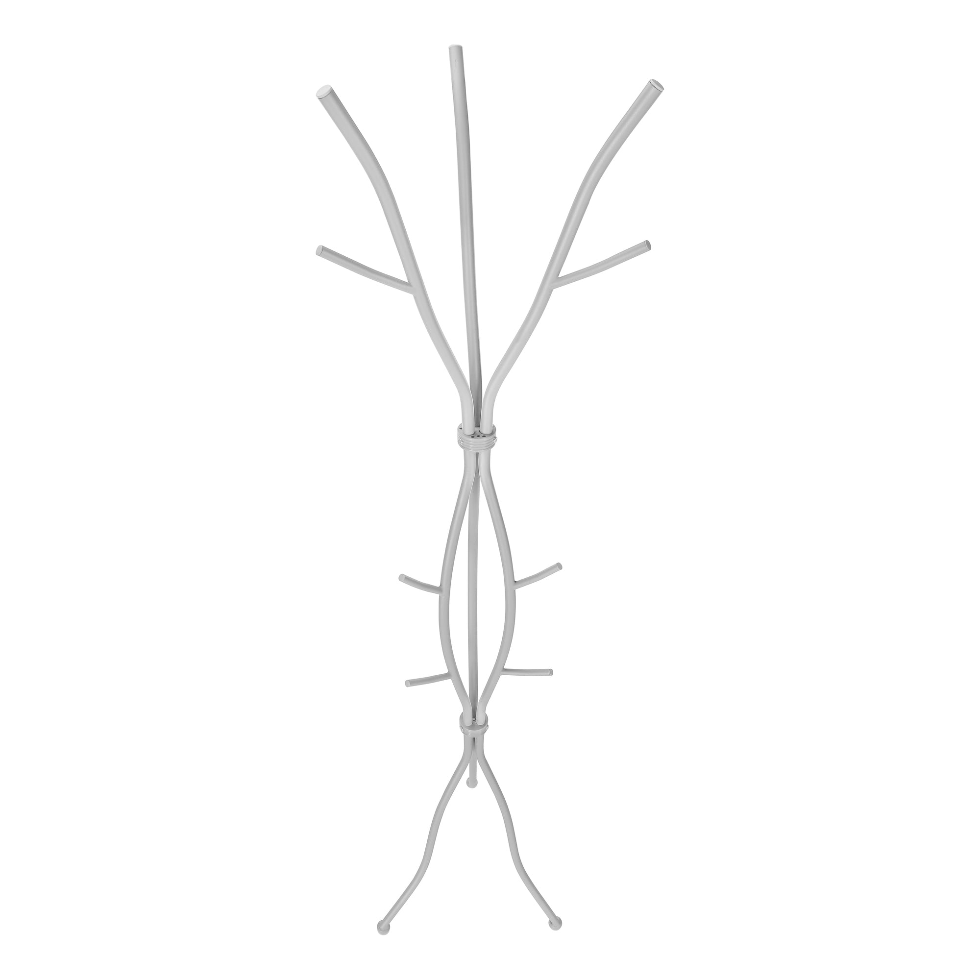 PORTE-MANTEAUX – 188 cm H / MÉTAL ARGENT MARTELÉ N° I 2061