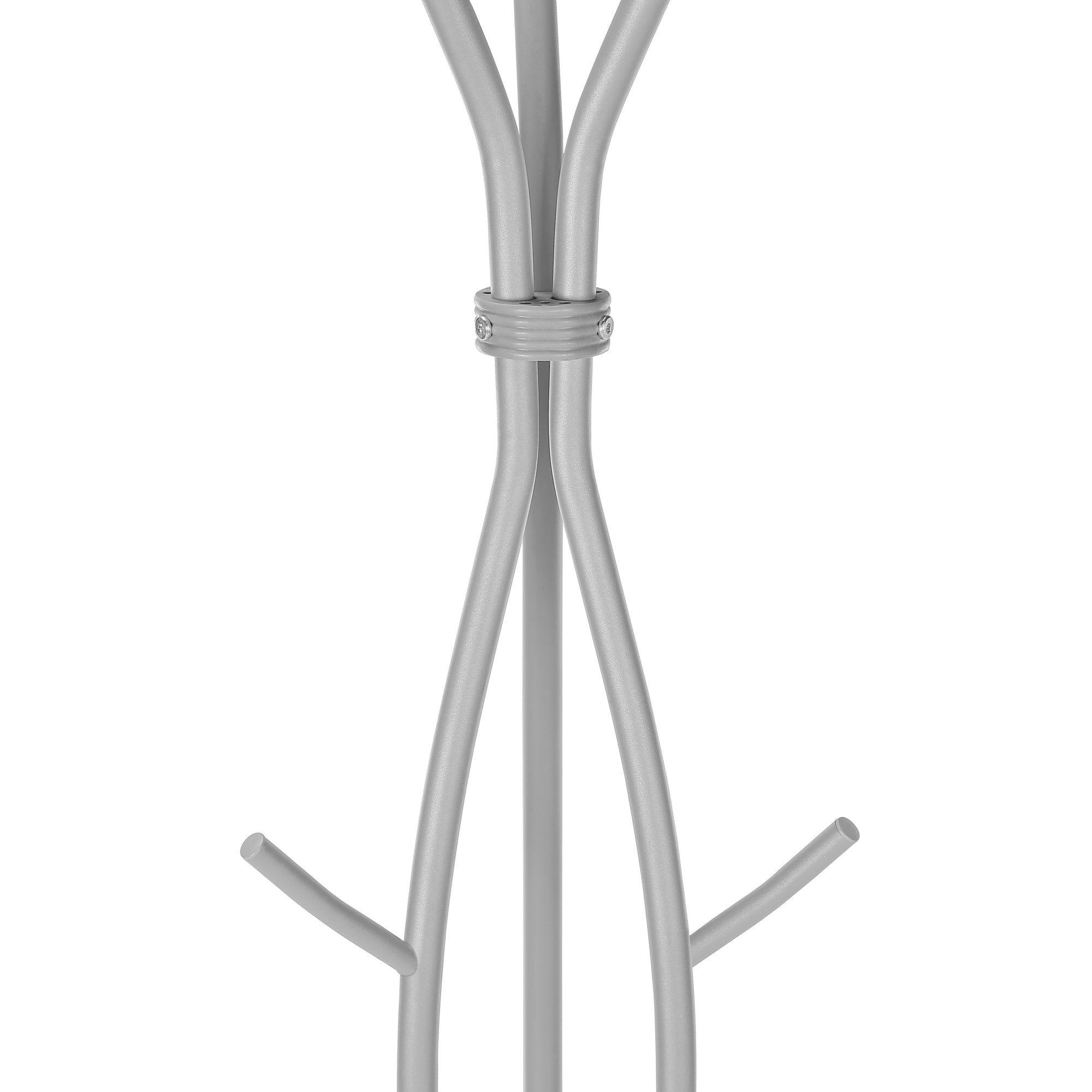 PORTE-MANTEAUX – 188 cm H / MÉTAL ARGENT MARTELÉ N° I 2061