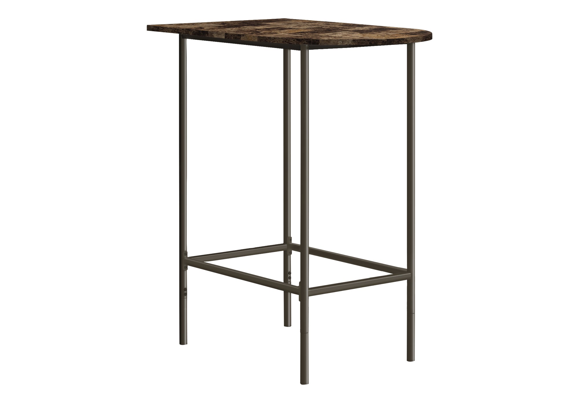 HOME BAR - 24"X 36" / ESPRESSO MARBLE / METAL # I 2315