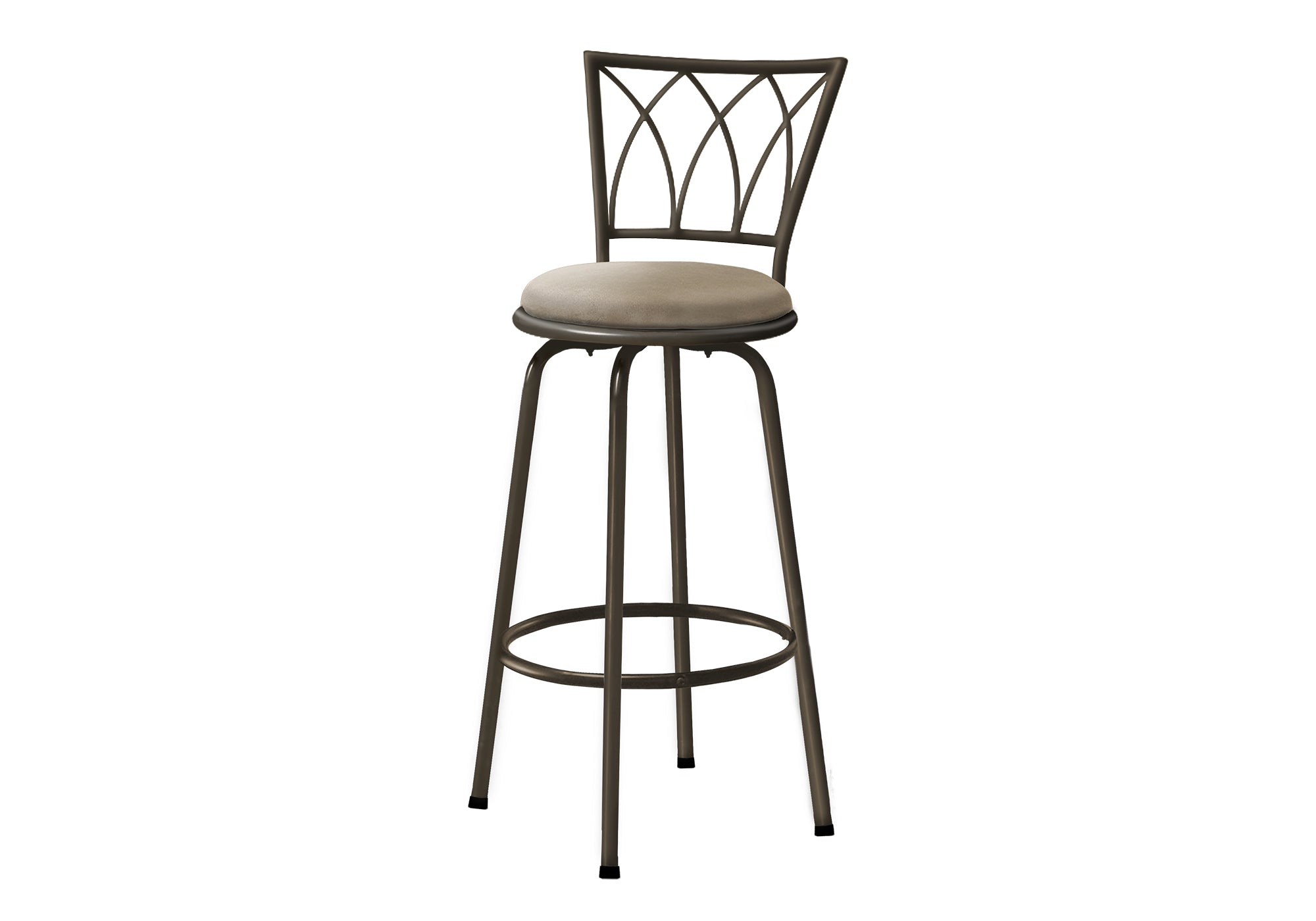 BARSTOOL - 2PCS / 43"H / SWIVEL / DARK COFFEE METAL # I 2393
