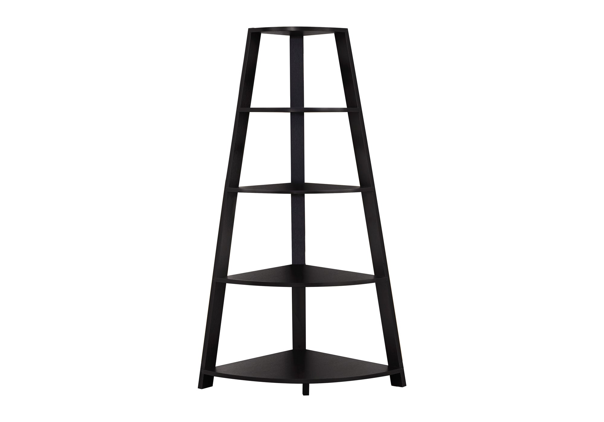 BOOKCASE - 60"H / ESPRESSO CORNER ACCENT ETAGERE # I 2423