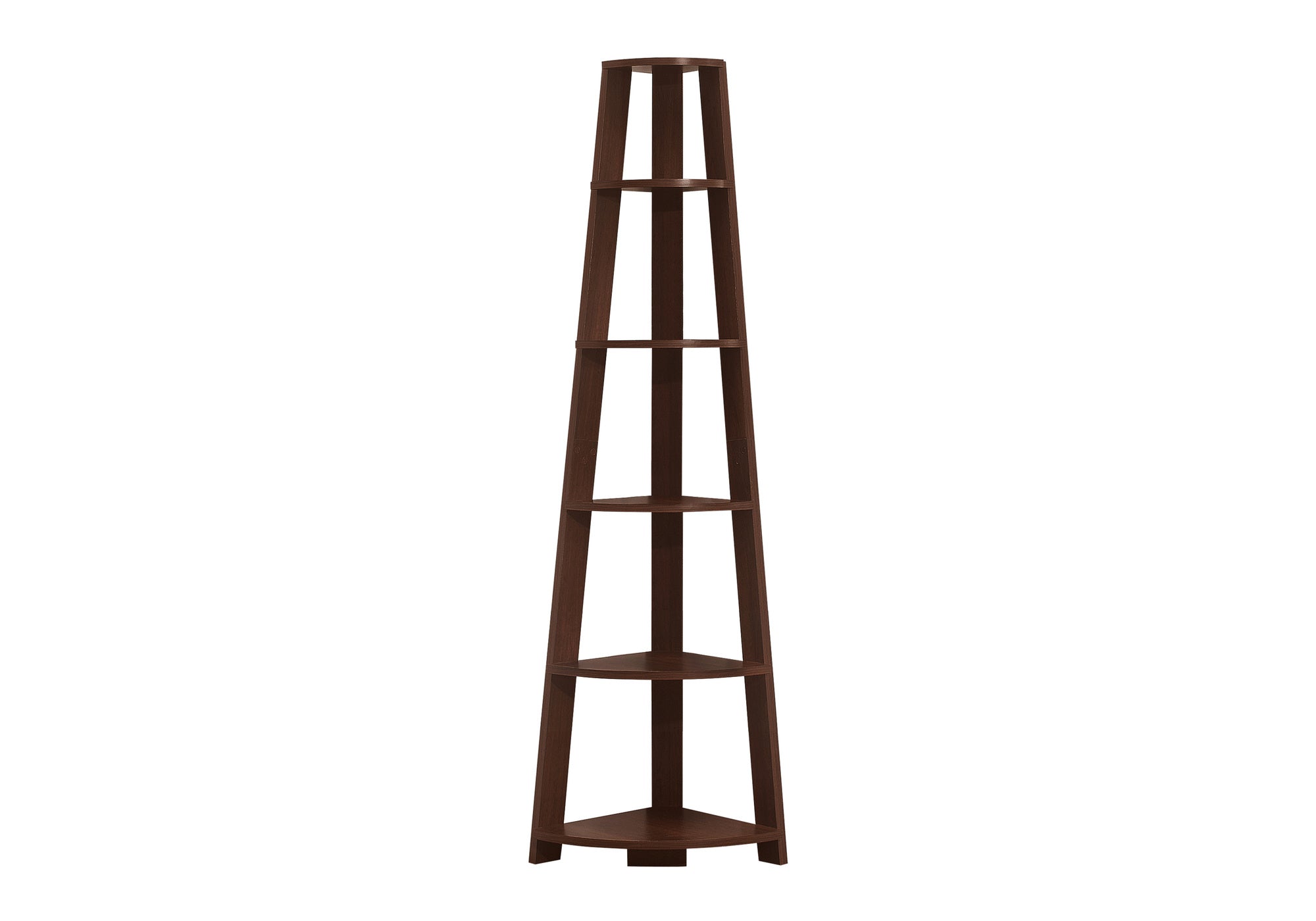 BOOKCASE - 72"H / CHERRY CORNER ACCENT ETAGERE # I 2494