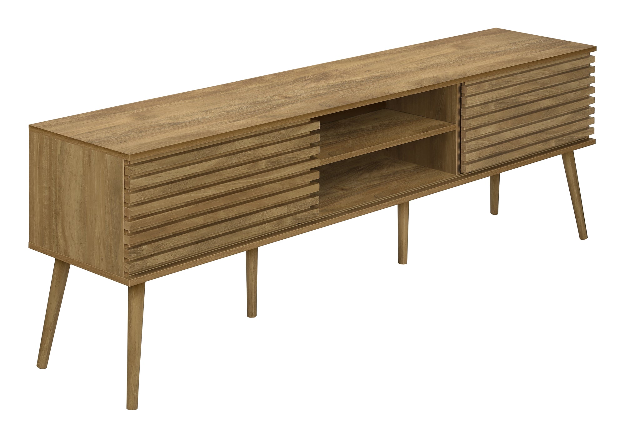 MEUBLE TV - 72"L / NOYER AVEC 2 PORTES # I 2784
