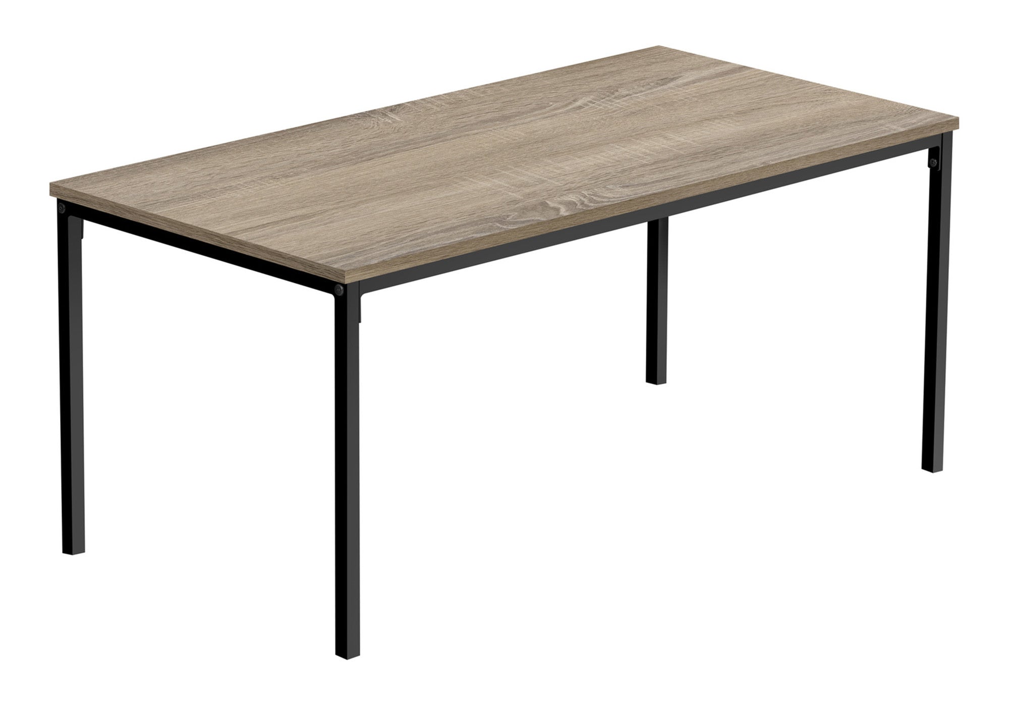 COFFEE TABLE - 40"L / DARK TAUPE / BLACK METAL # I 3797