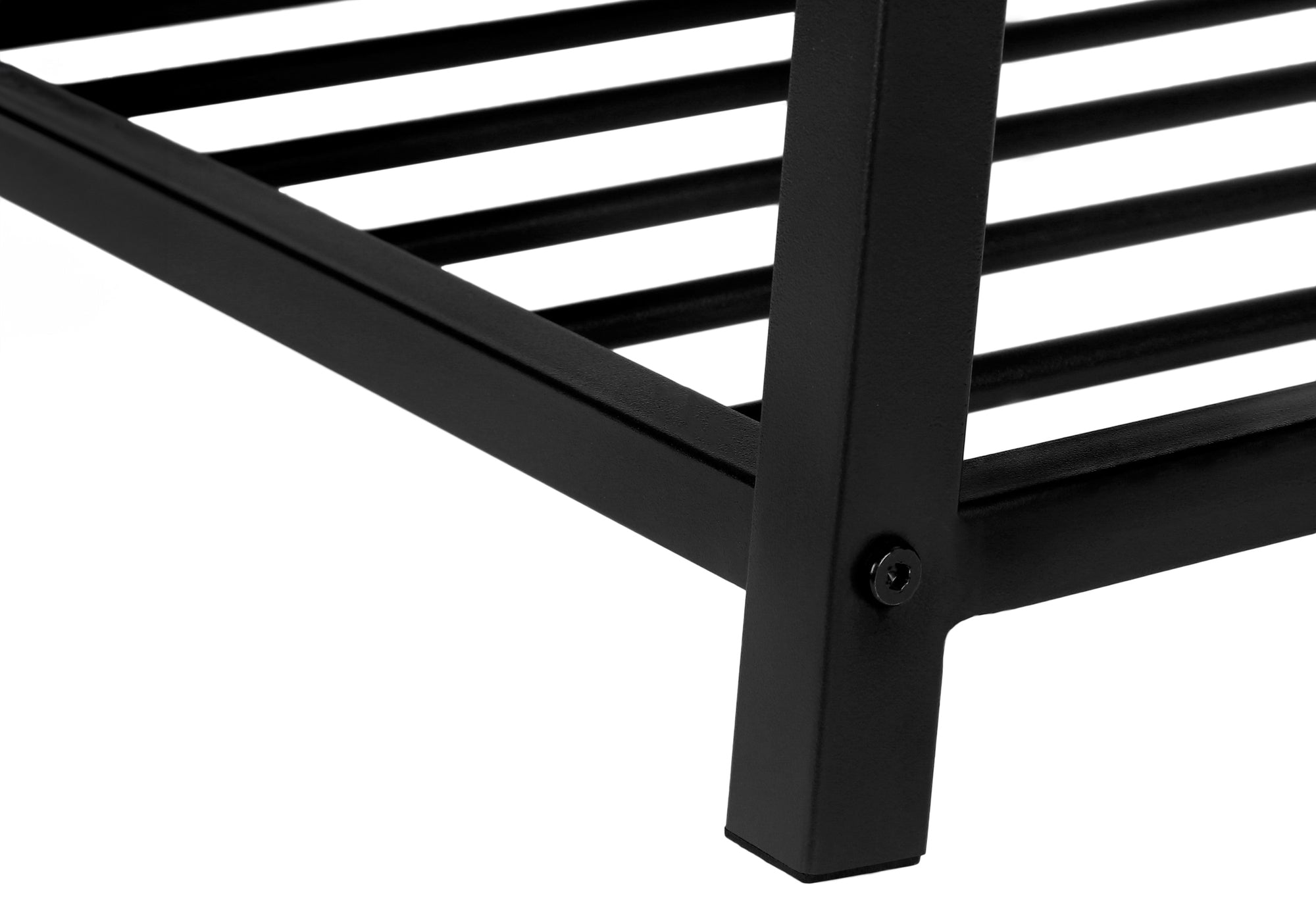 BENCH - 42"L / DARK TAUPE STORAGE / BLACK METAL # I 4501