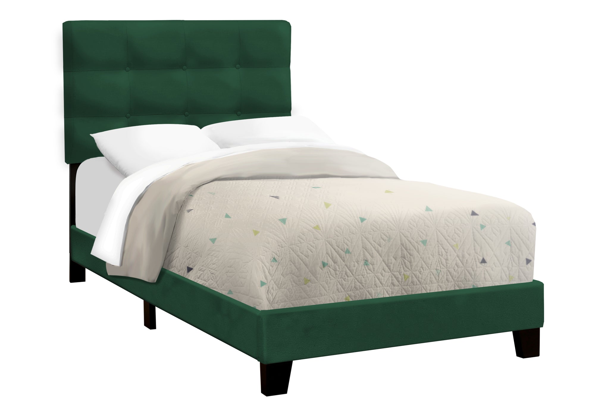 Twin Bed – Green Velvet Bed I 5917T