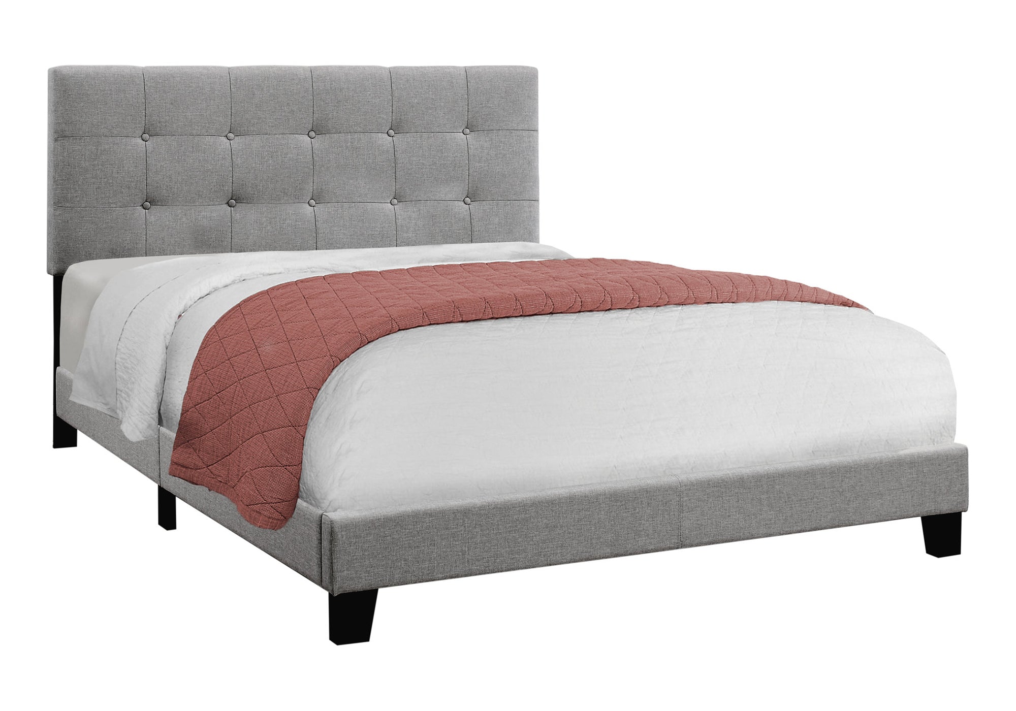 Queen Bed – Grey Linen Bed I 5920Q