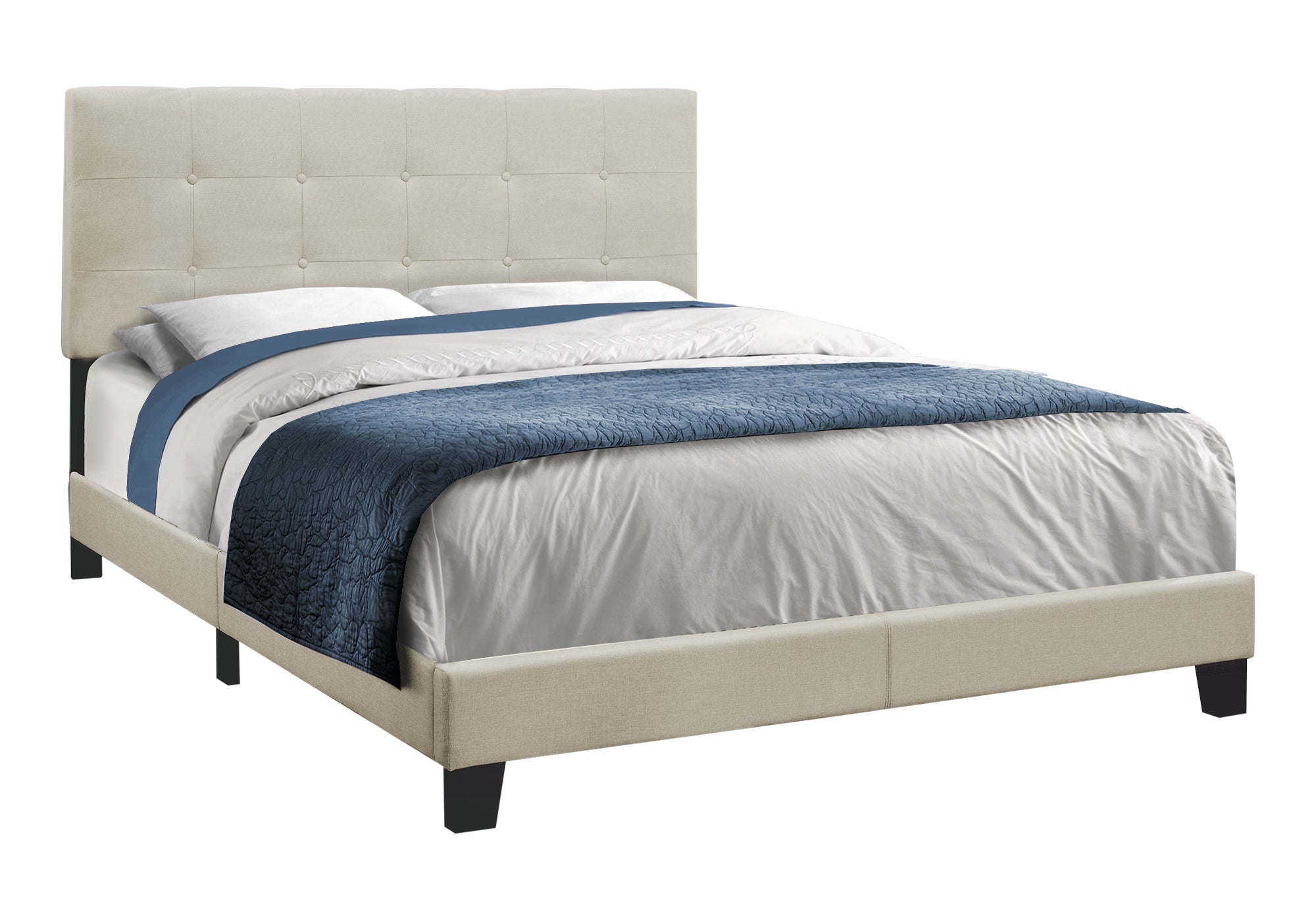Queen Bed – Beige Linen Bed I 5921Q