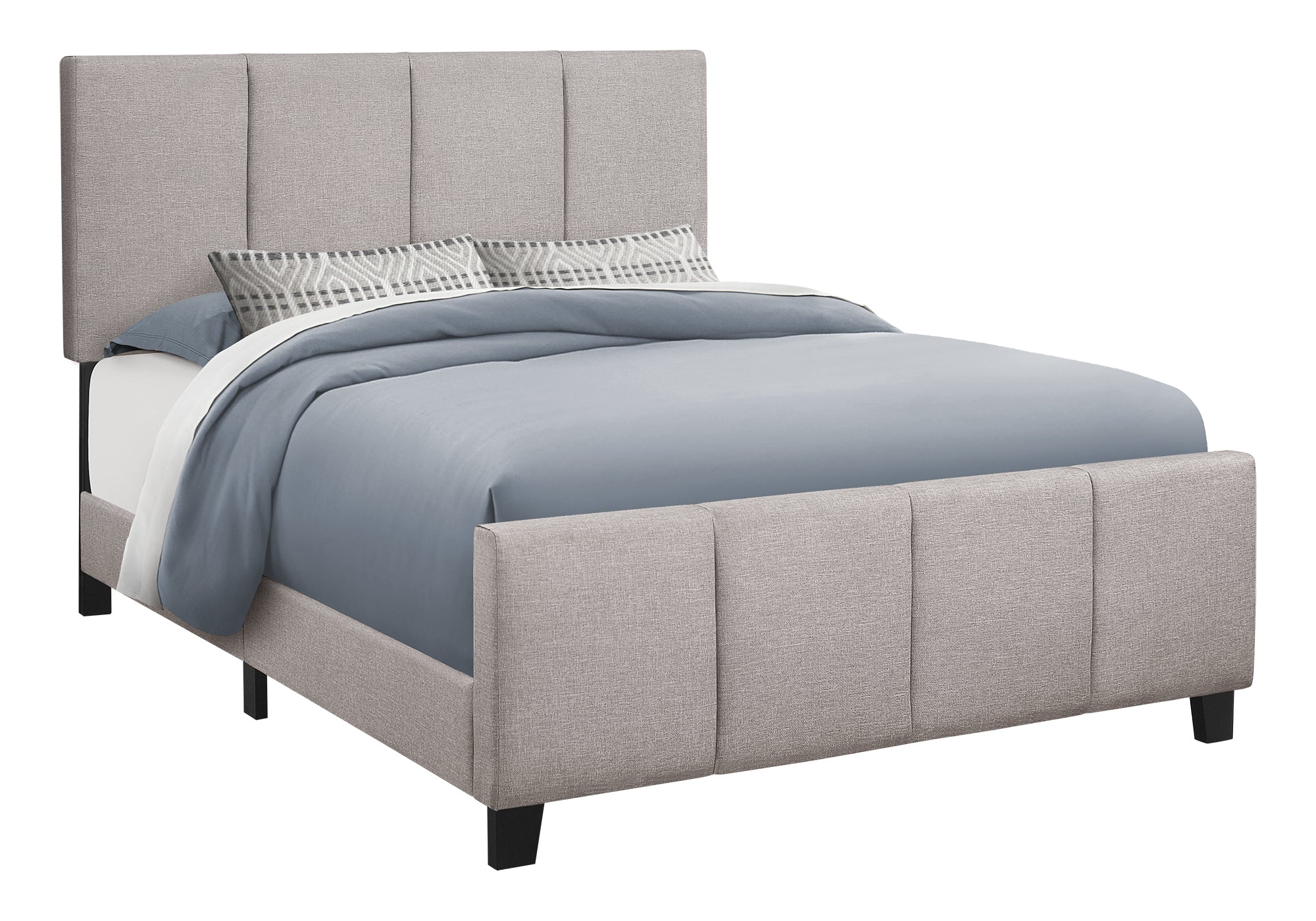 Queen Bed – Grey Linen Bed I 6025Q