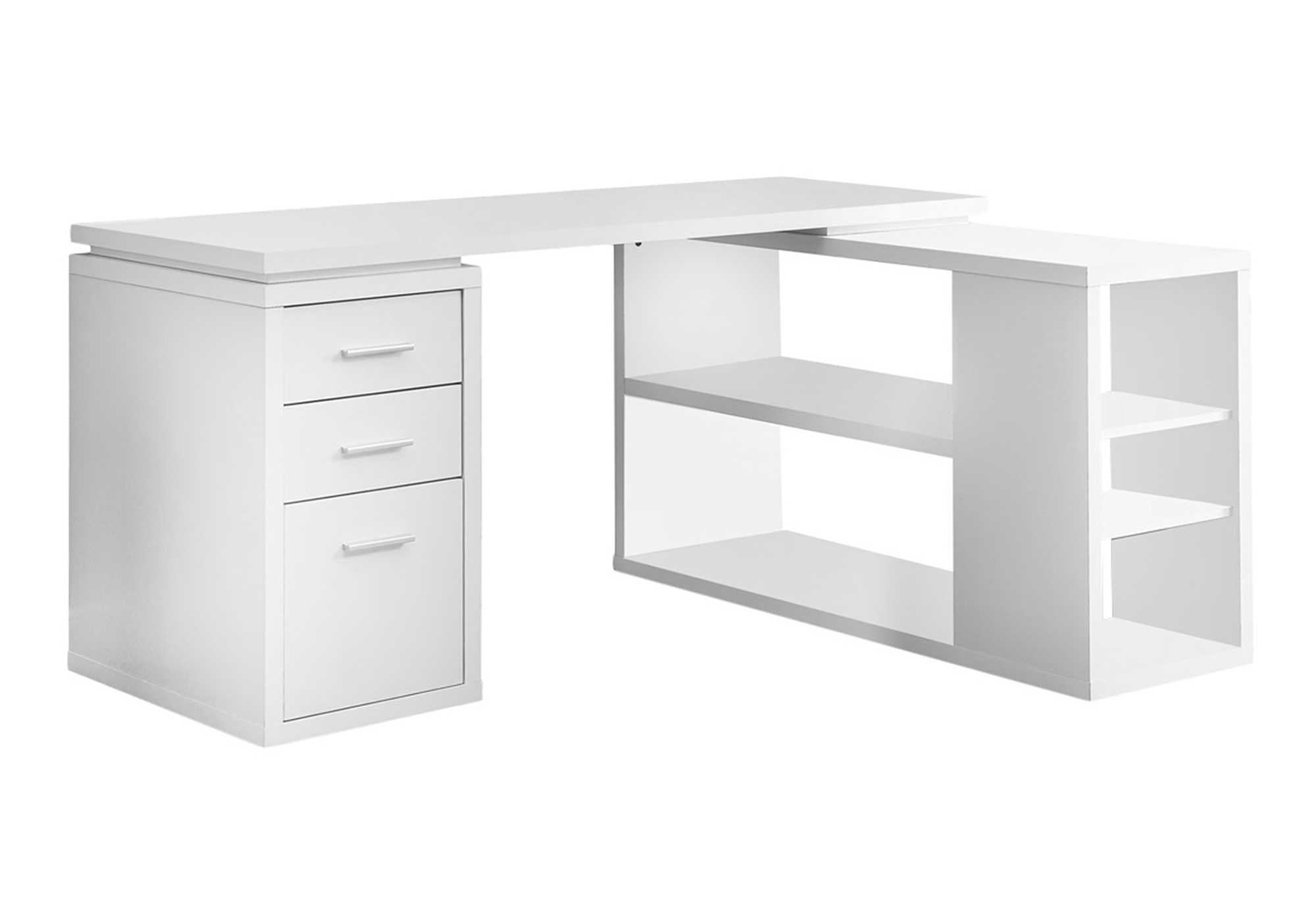 COMPUTER DESK - WHITE LEFT OR RIGHT FACING CORNER # I 7023