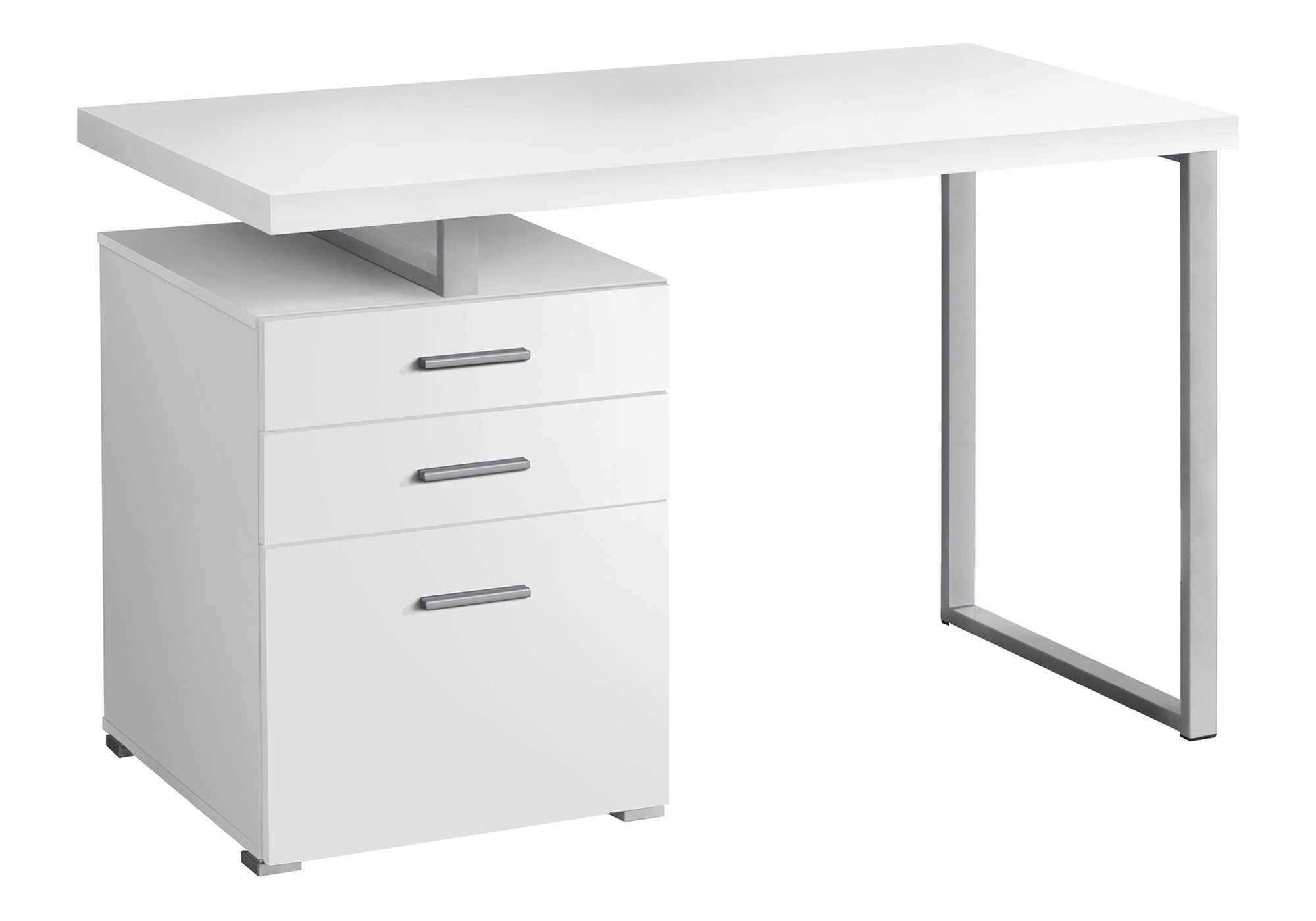 COMPUTER DESK - 48"L / WHITE LEFT OR RIGHT FACING # I 7027