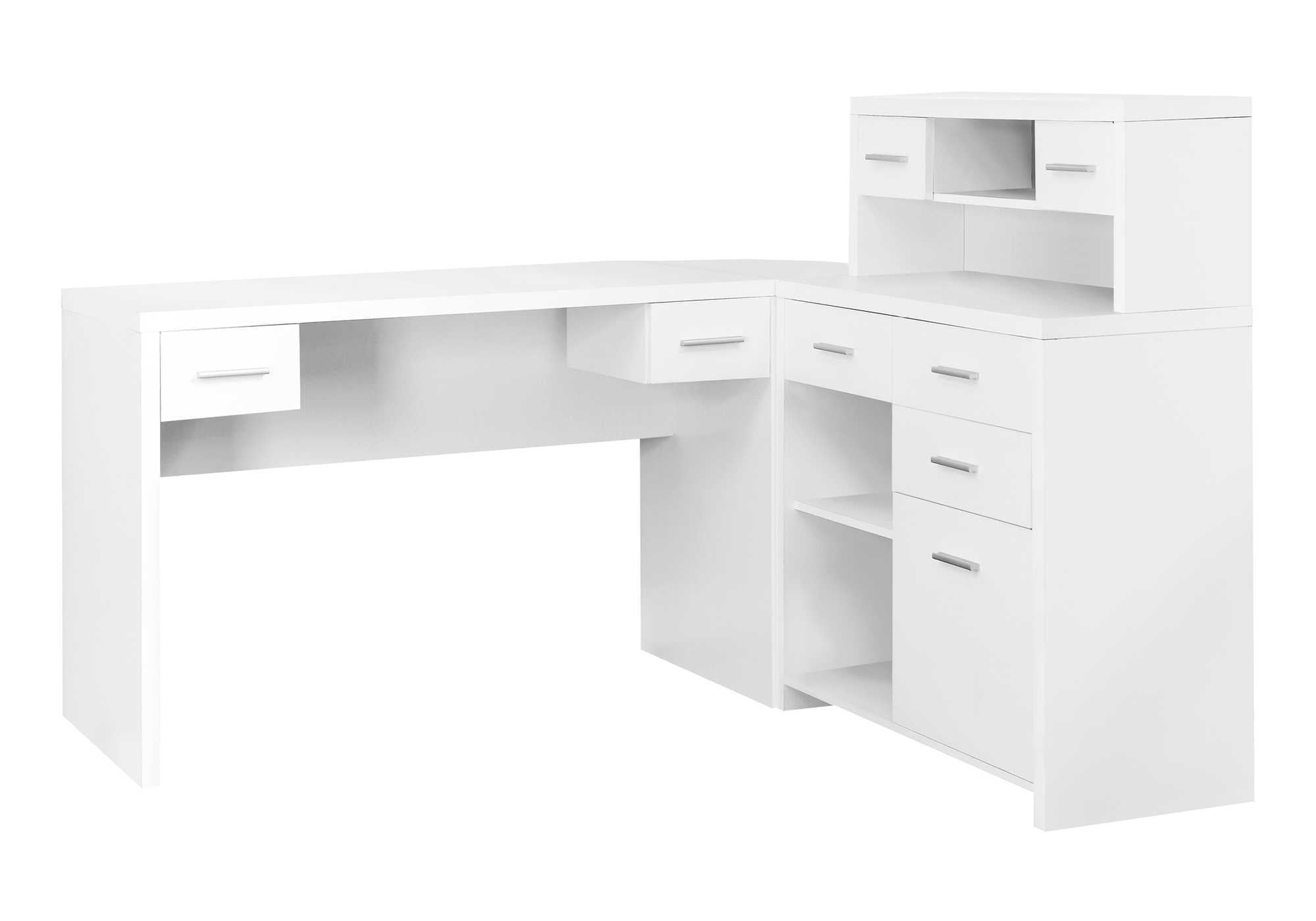 COMPUTER DESK - WHITE LEFT OR RIGHT FACING CORNER # I 7028