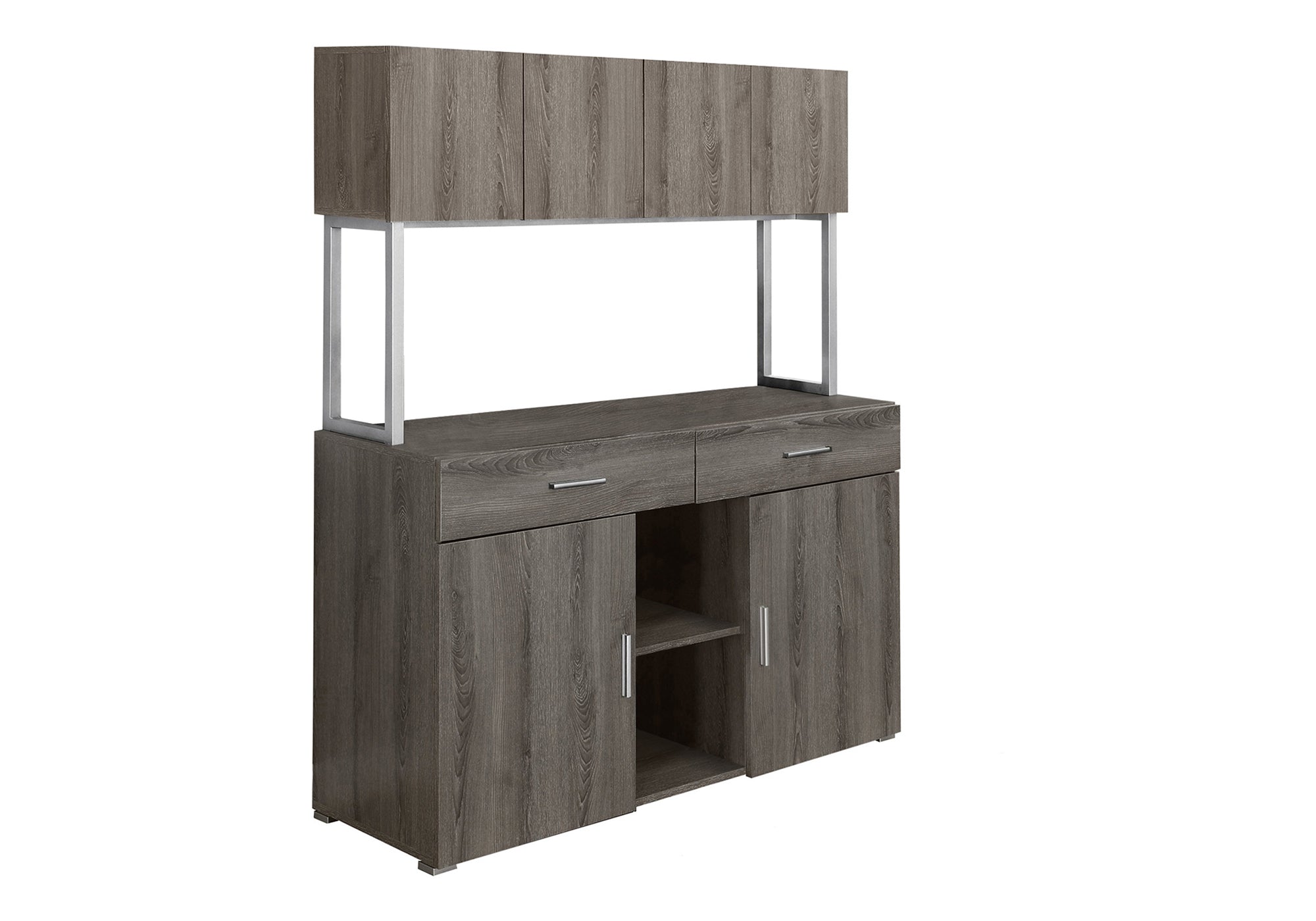 OFFICE CABINET - 48"L / DARK TAUPE STORAGE CREDENZA # I 7067