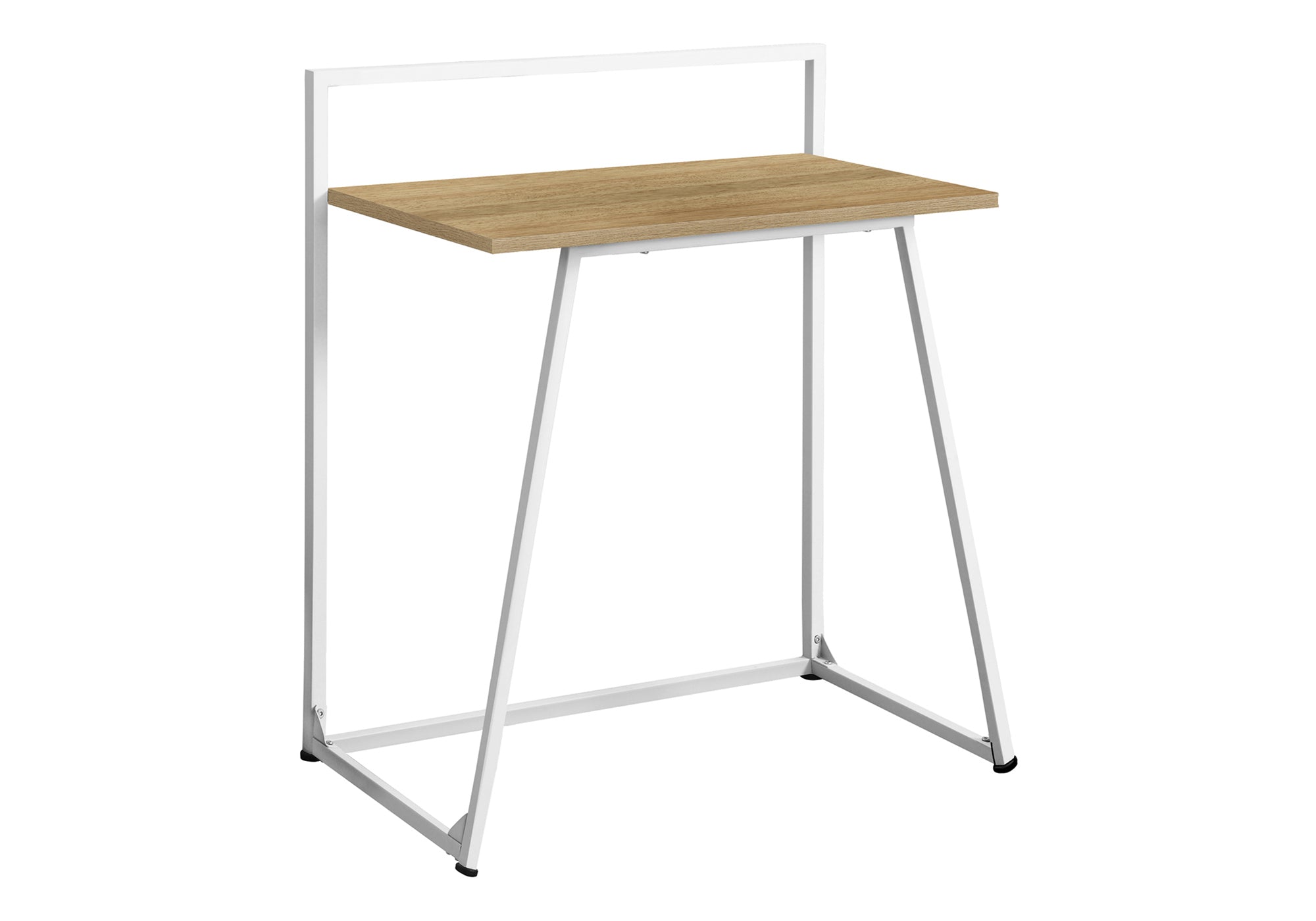COMPUTER DESK - 30"L / JUVENILE NATURAL / WHITE METAL # I 7119