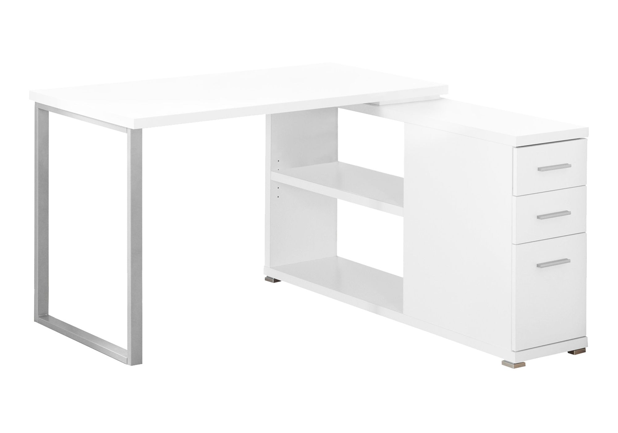 COMPUTER DESK - WHITE LEFT OR RIGHT FACING CORNER # I 7133