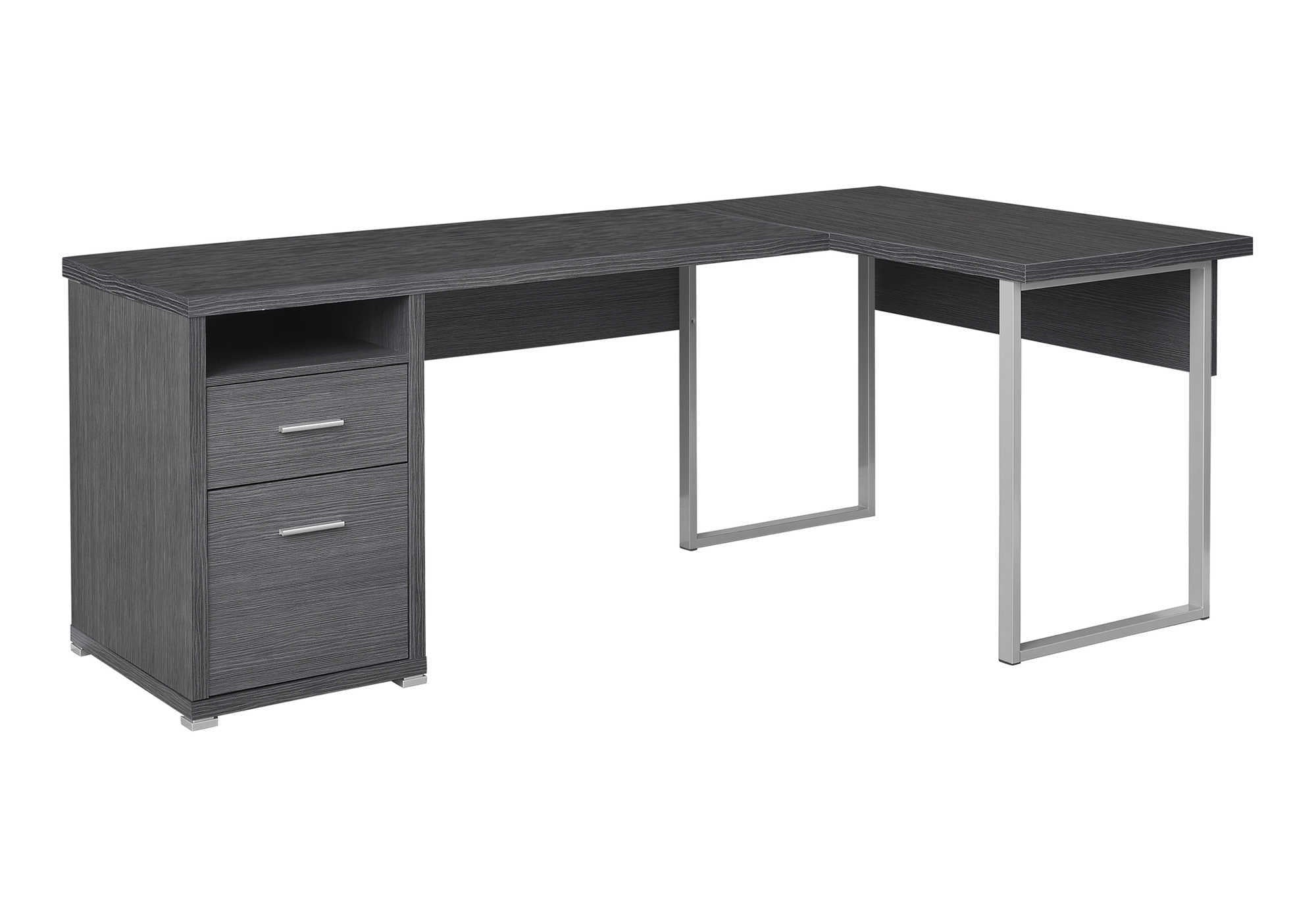 COMPUTER DESK - 80"L / GREY LEFT OR RIGHT FACING # I 7257