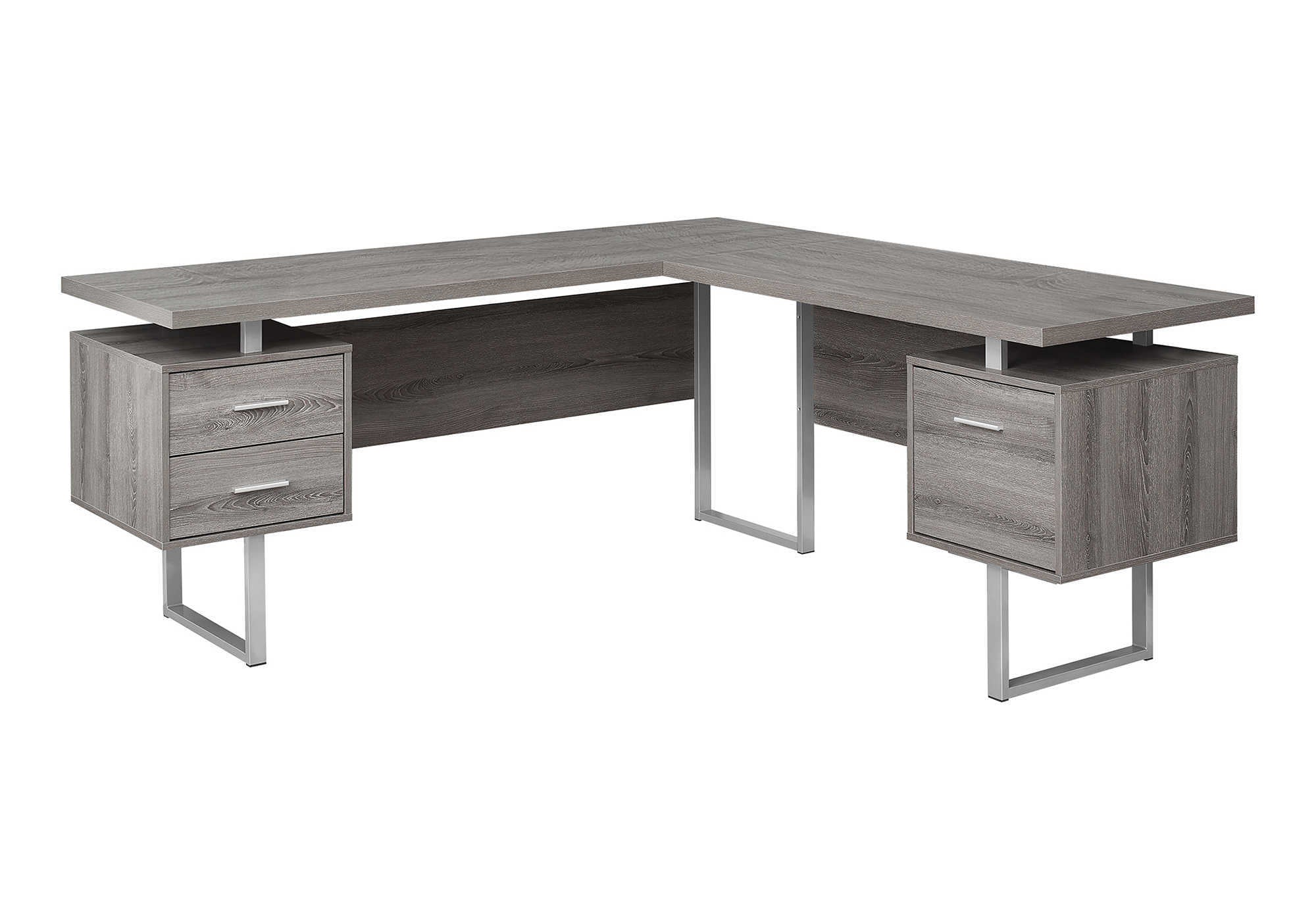 COMPUTER DESK - 70"L / DARK TAUPE LEFT OR RIGHT FACING # I 7304