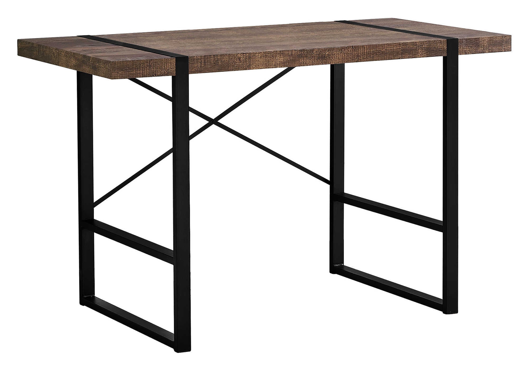 COMPUTER DESK - 48"L / BROWN RECLAIMED WOOD / BLACK METAL # I 7314