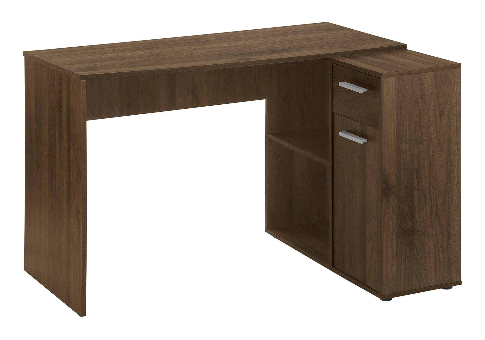 COMPUTER DESK - 46"L / DARK WALNUT / STORAGE CABINET # I 7348