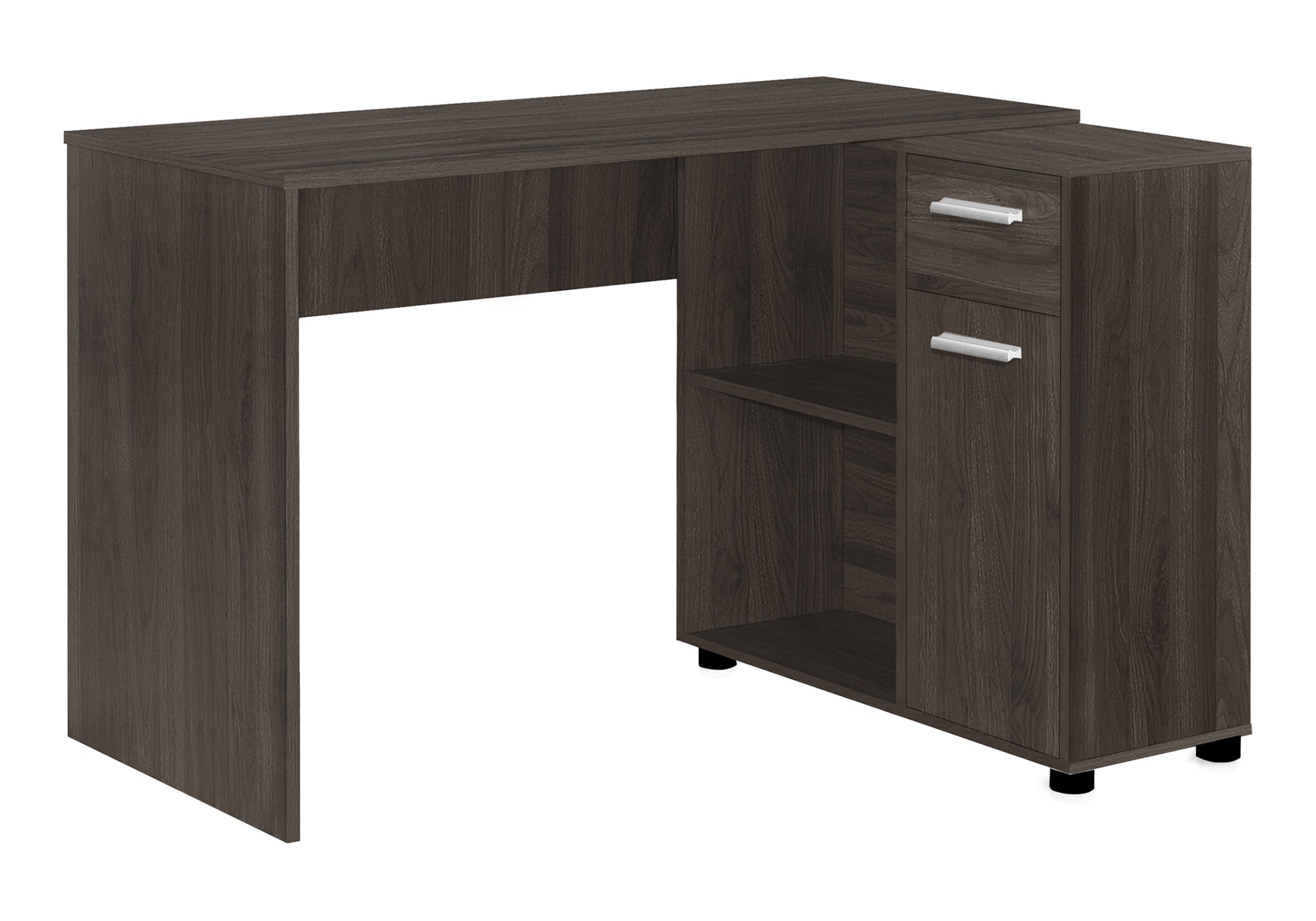 COMPUTER DESK - 46"L / BROWN OAK / STORAGE CABINET # I 7349