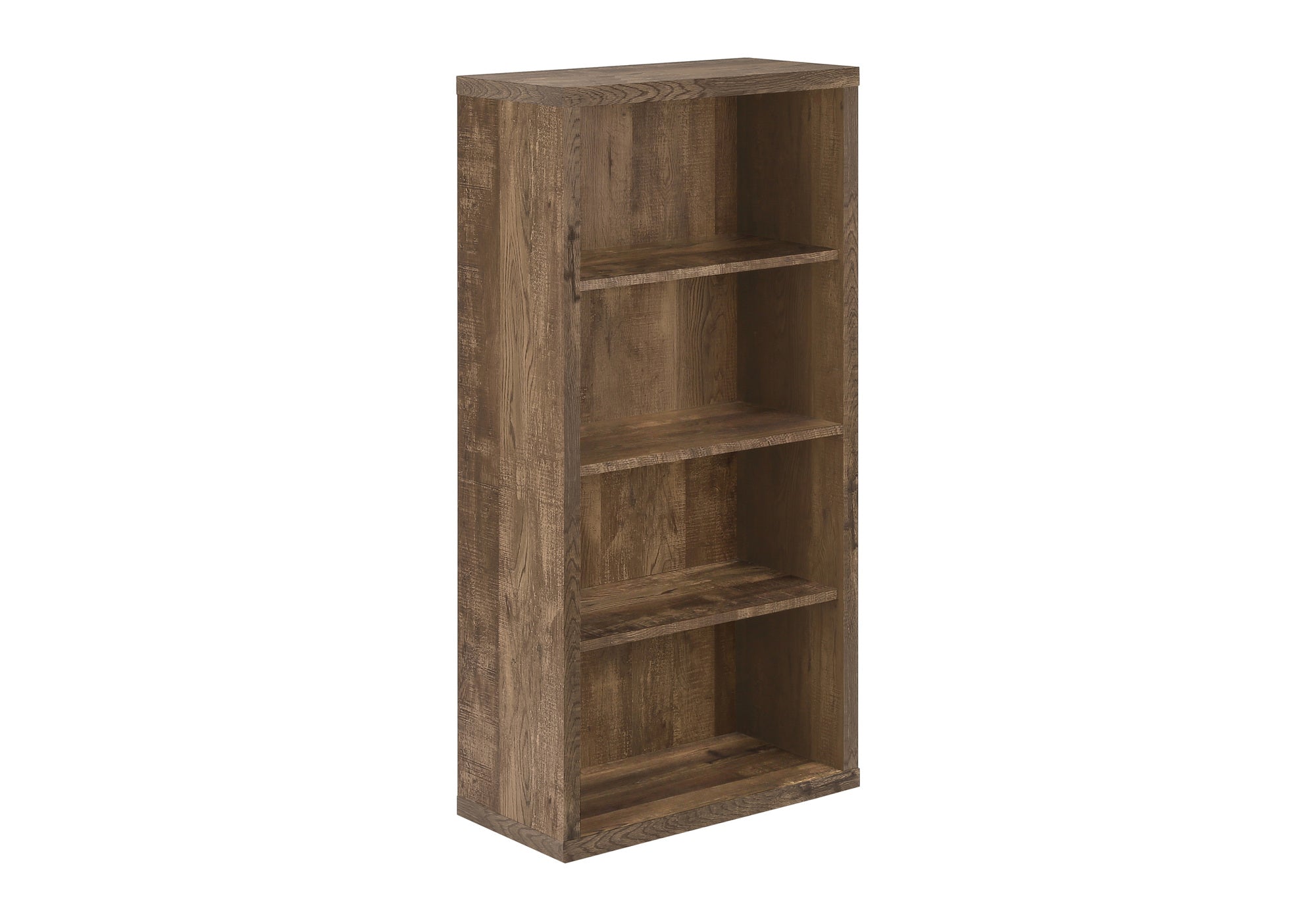 BOOKCASE - 48"H / BROWN RECLAIMED WOOD-LOOK/ ADJ. SHELVES # I 7404