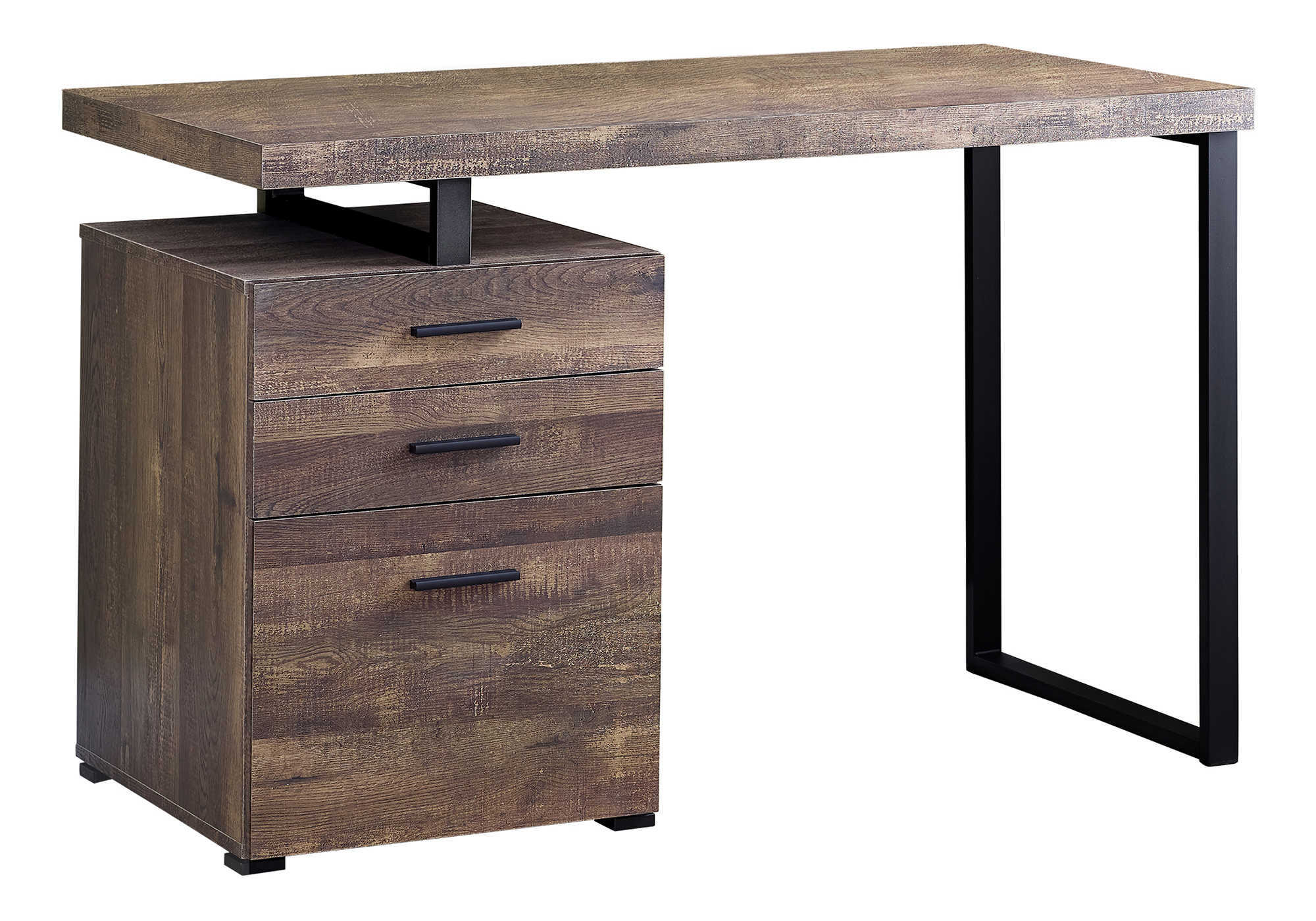 COMPUTER DESK - 48"L / BROWN RECLAIMED WOOD / BLACK METAL # I 7408
