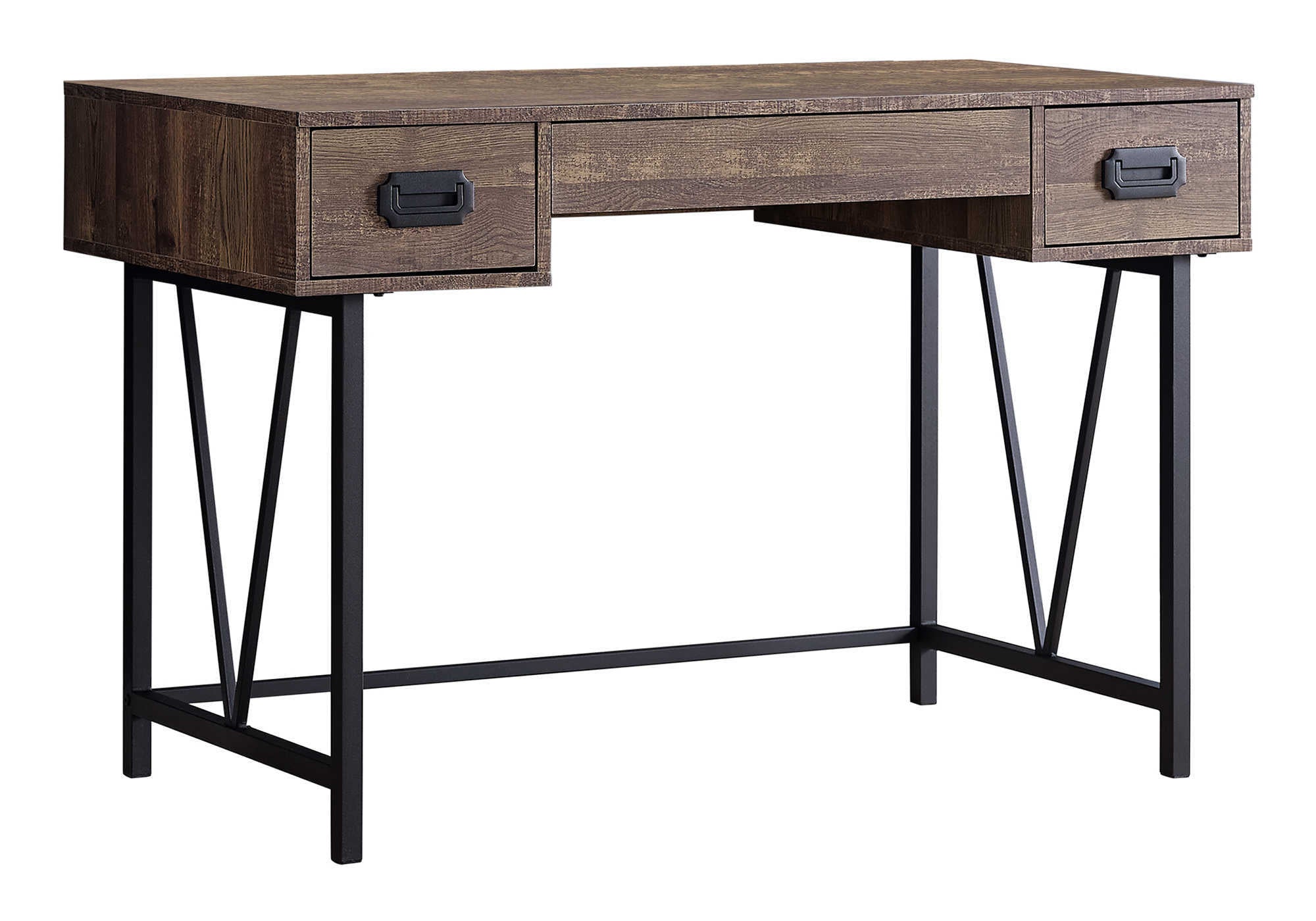 COMPUTER DESK - 48"L / BROWN RECLAIMED WOOD / BLACK METAL # I 7412