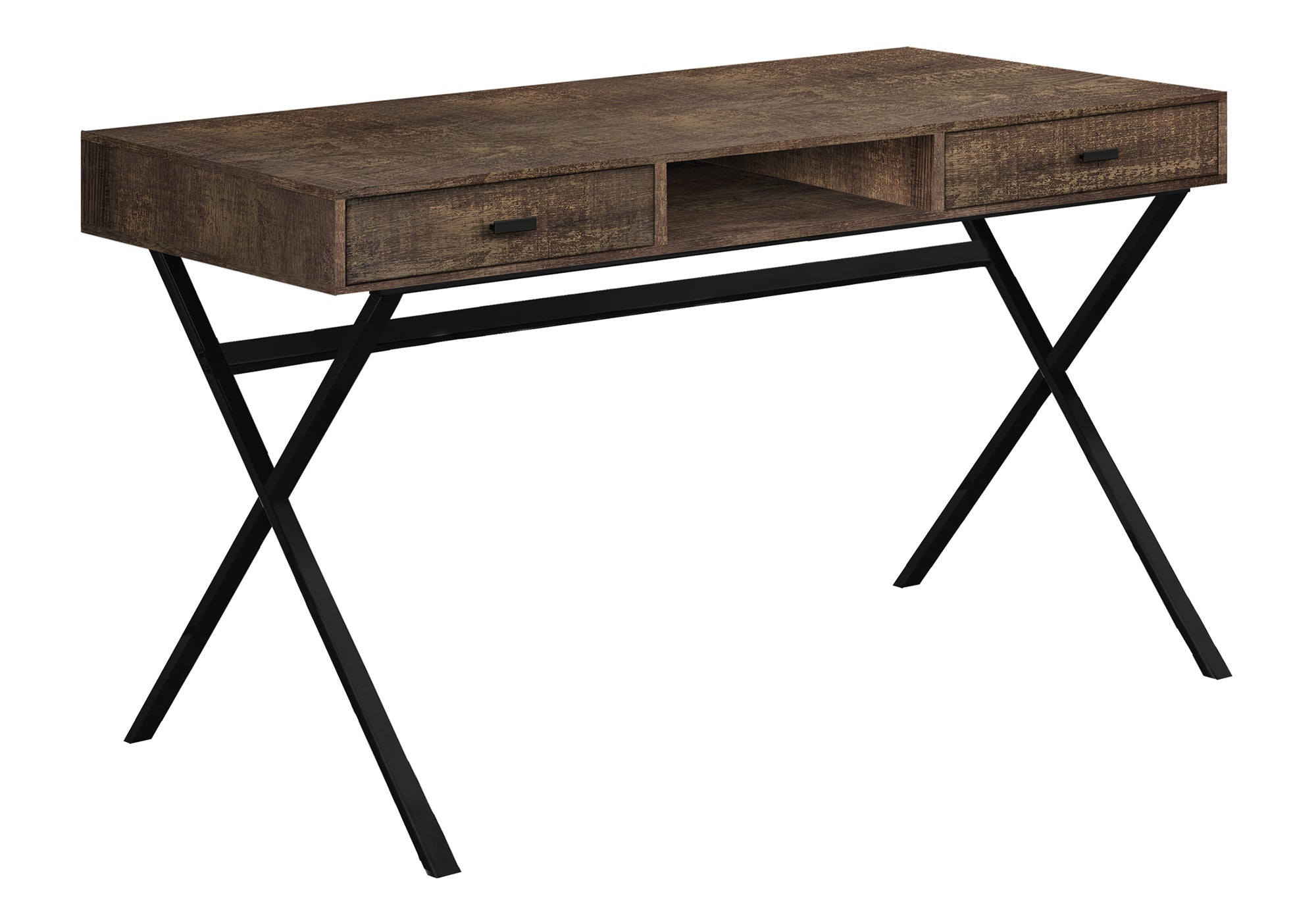COMPUTER DESK - 48"L / BROWN RECLAIMED WOOD / BLACK METAL # I 7447