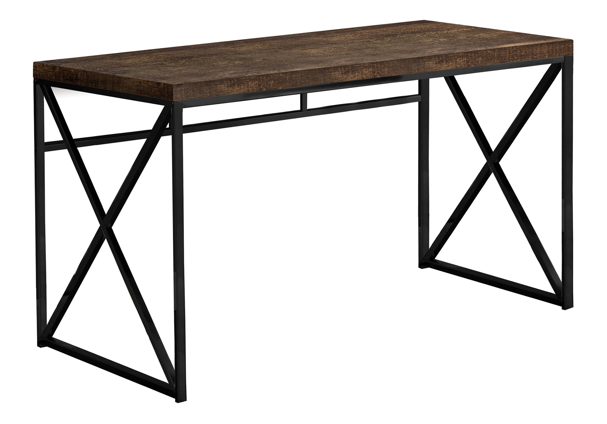 COMPUTER DESK - 48"L / BROWN RECLAIMED WOOD / BLACK METAL # I 7450