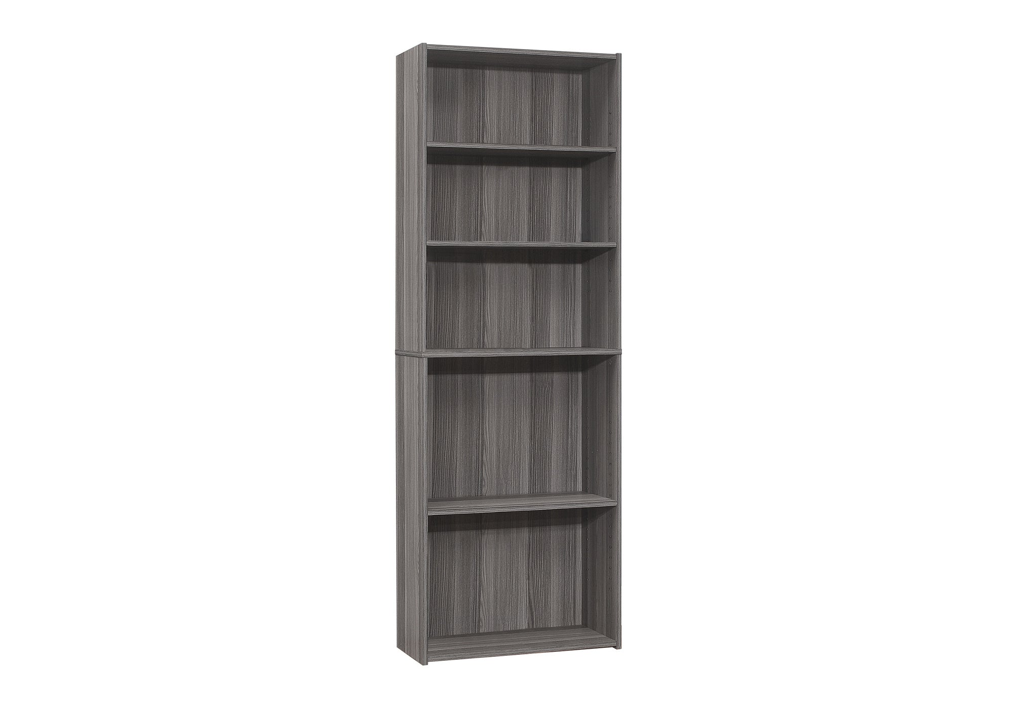 BOOKCASE - 72"H / GREY WITH 5 SHELVES # I 7469