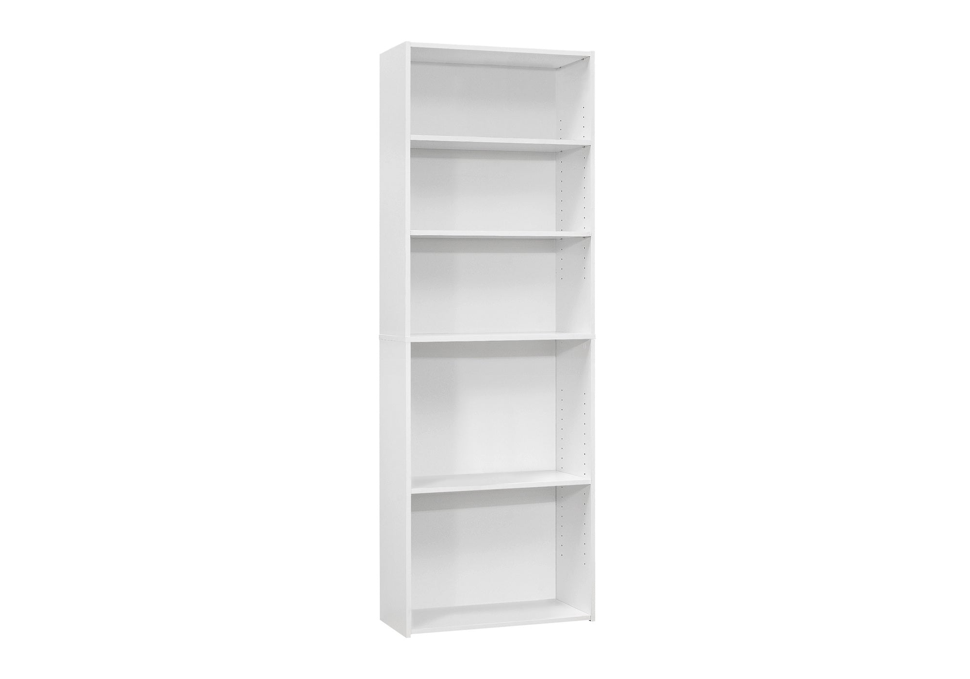 BOOKCASE - 72"H / WHITE WITH 5 SHELVES # I 7470