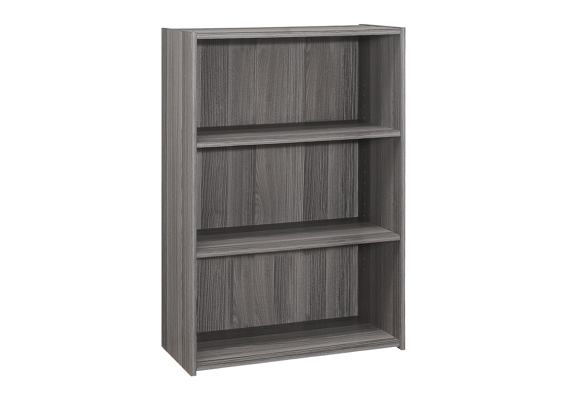 BOOKCASE - 36"H / GREY WITH 3 SHELVES # I 7478