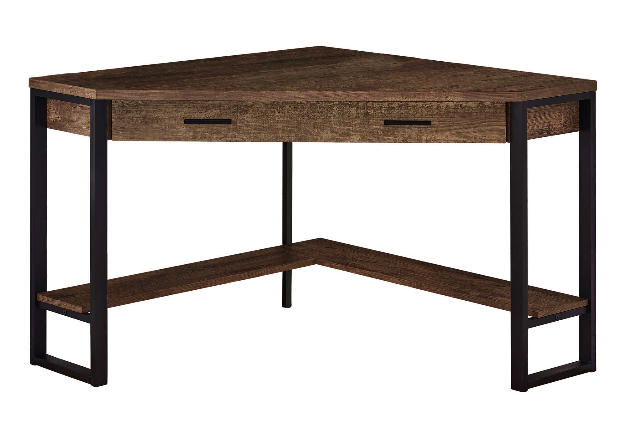 COMPUTER DESK - 42"L / BROWN RECLAIMED WOOD CORNER # I 7504