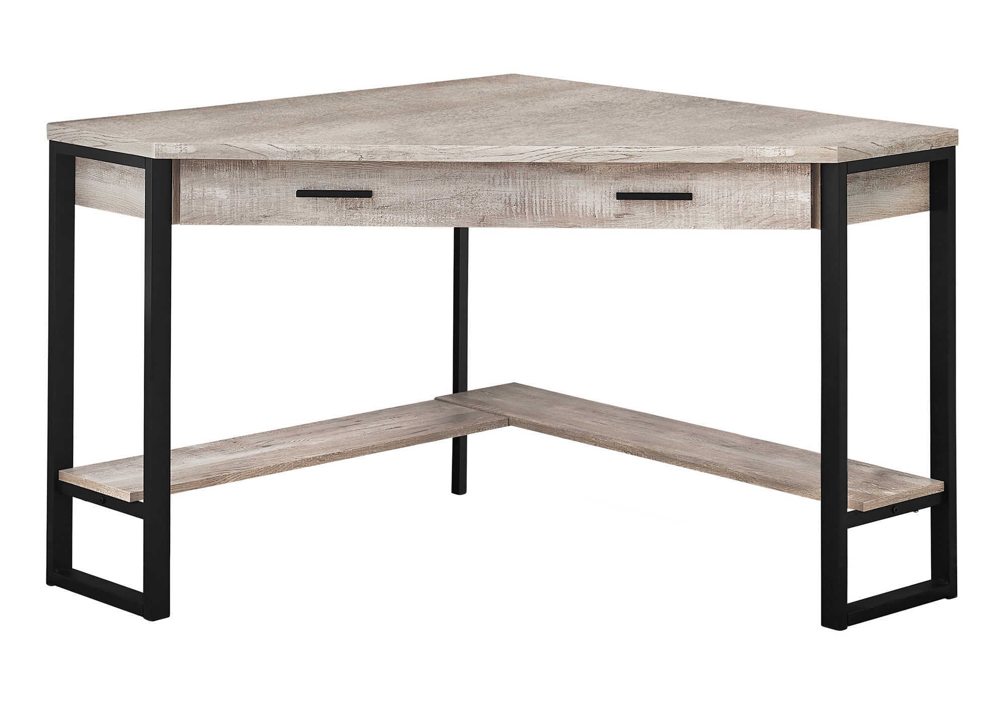 COMPUTER DESK - 42"L / TAUPE RECLAIMED WOOD CORNER # I 7506
