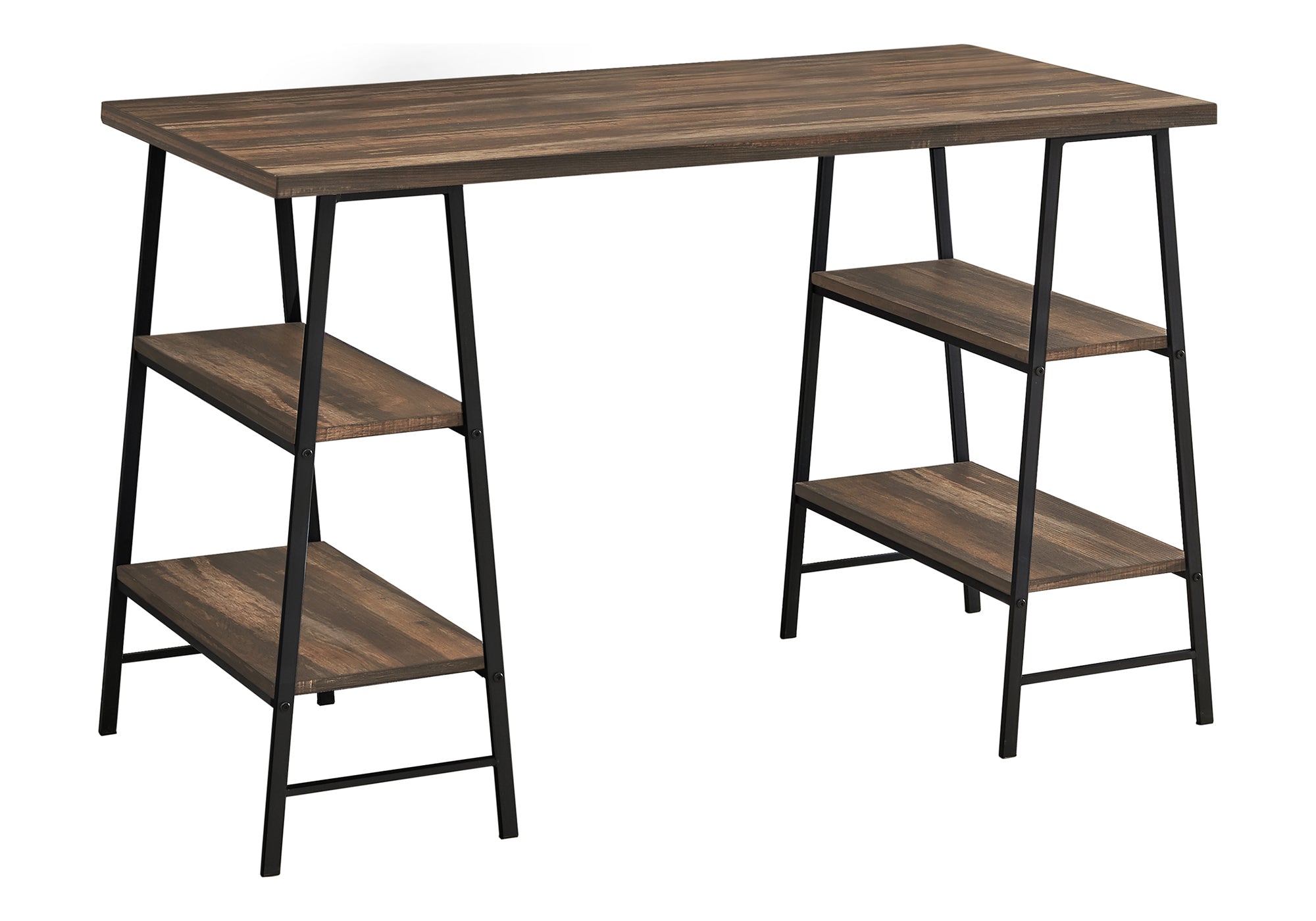COMPUTER DESK - 48"L / BROWN RECLAIMED WOOD / BLACK METAL # I 7525