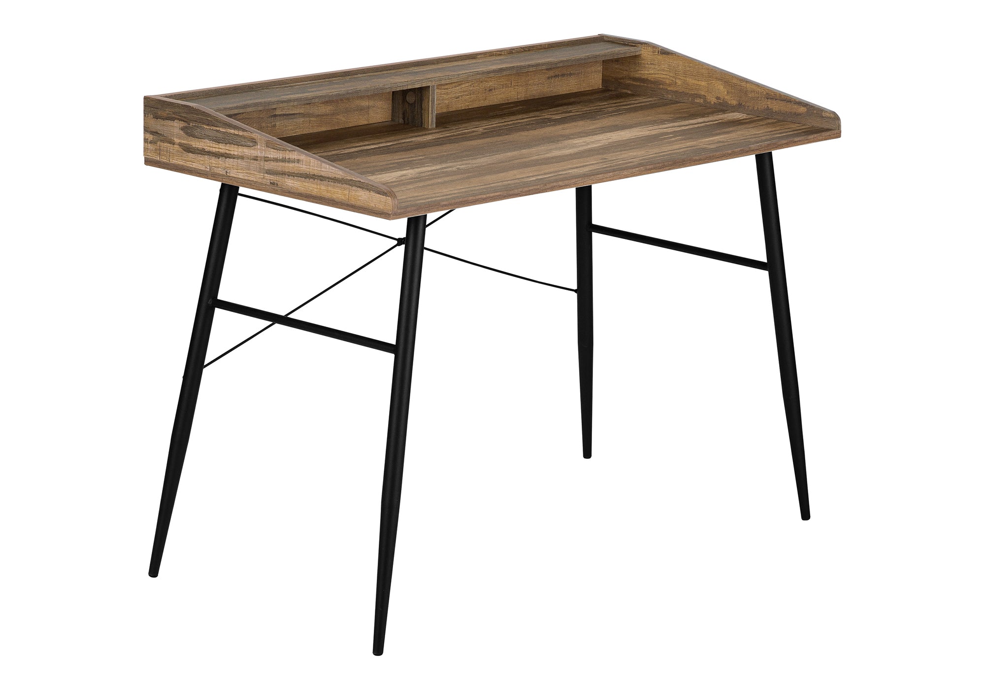 COMPUTER DESK - 48"L / BROWN RECLAIMED WOOD / BLACK METAL # I 7538