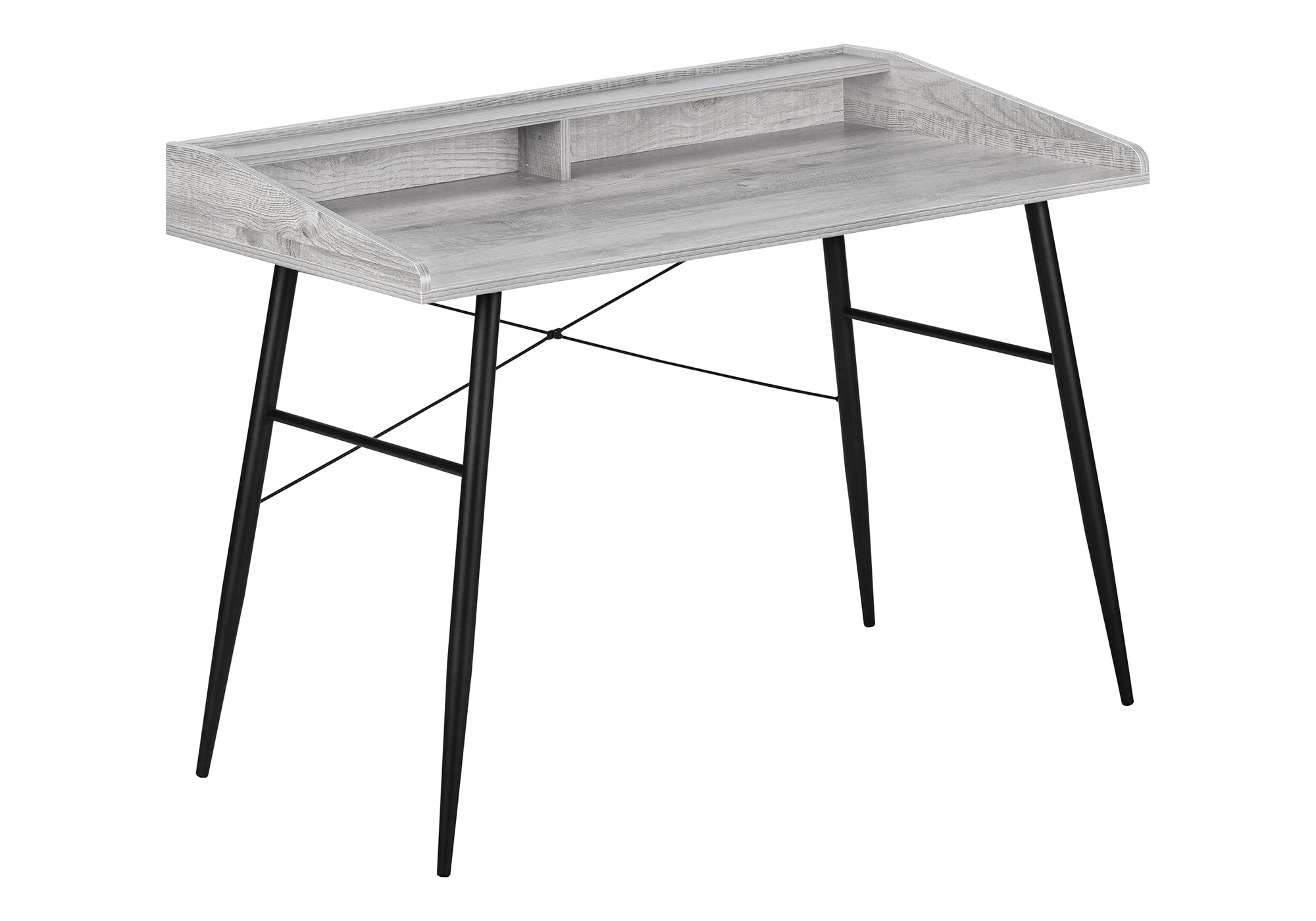 COMPUTER DESK - 48"L / GREY / BLACK METAL # I 7541