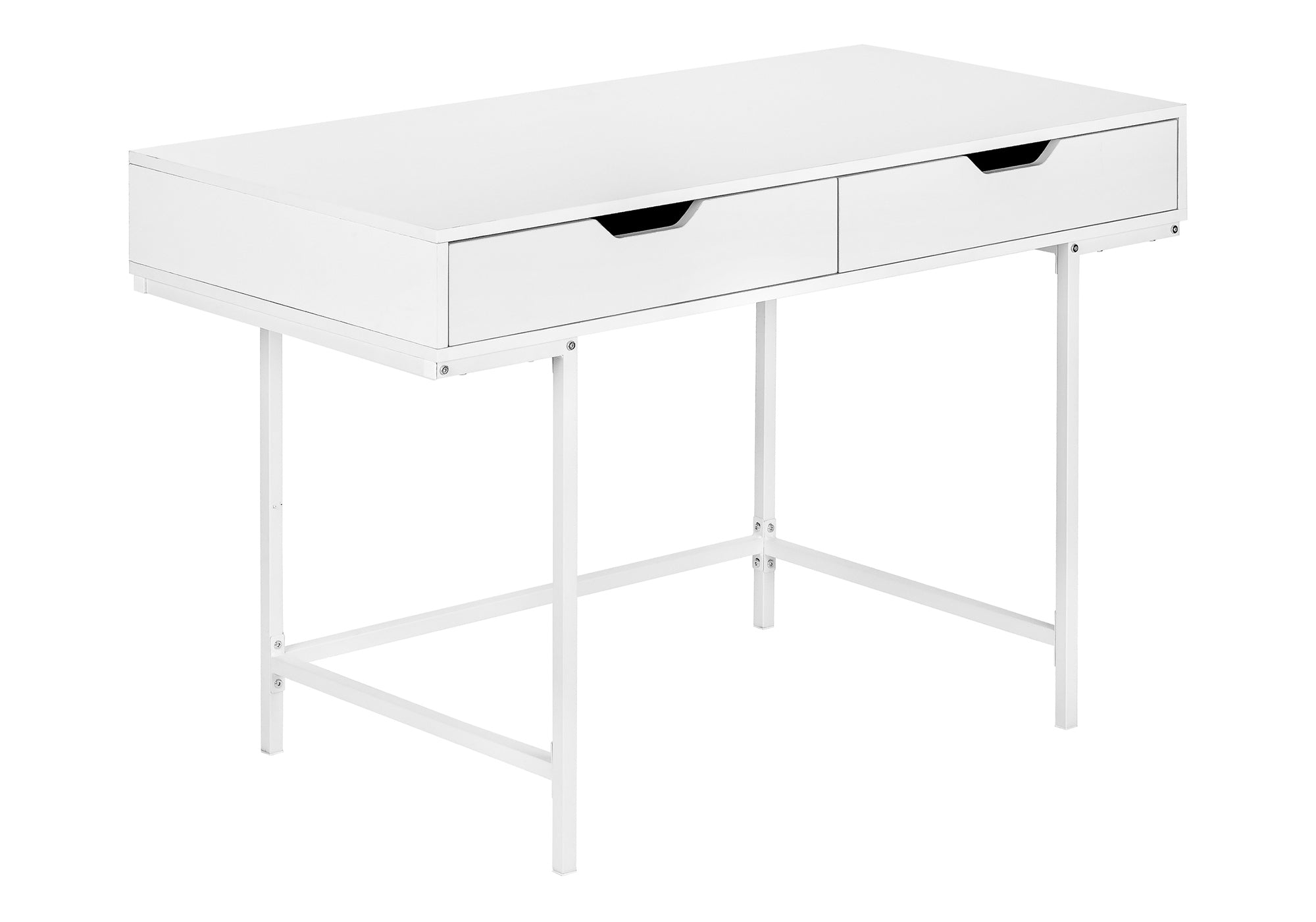 COMPUTER DESK - 48"L / WHITE / WHITE METAL # I 7554